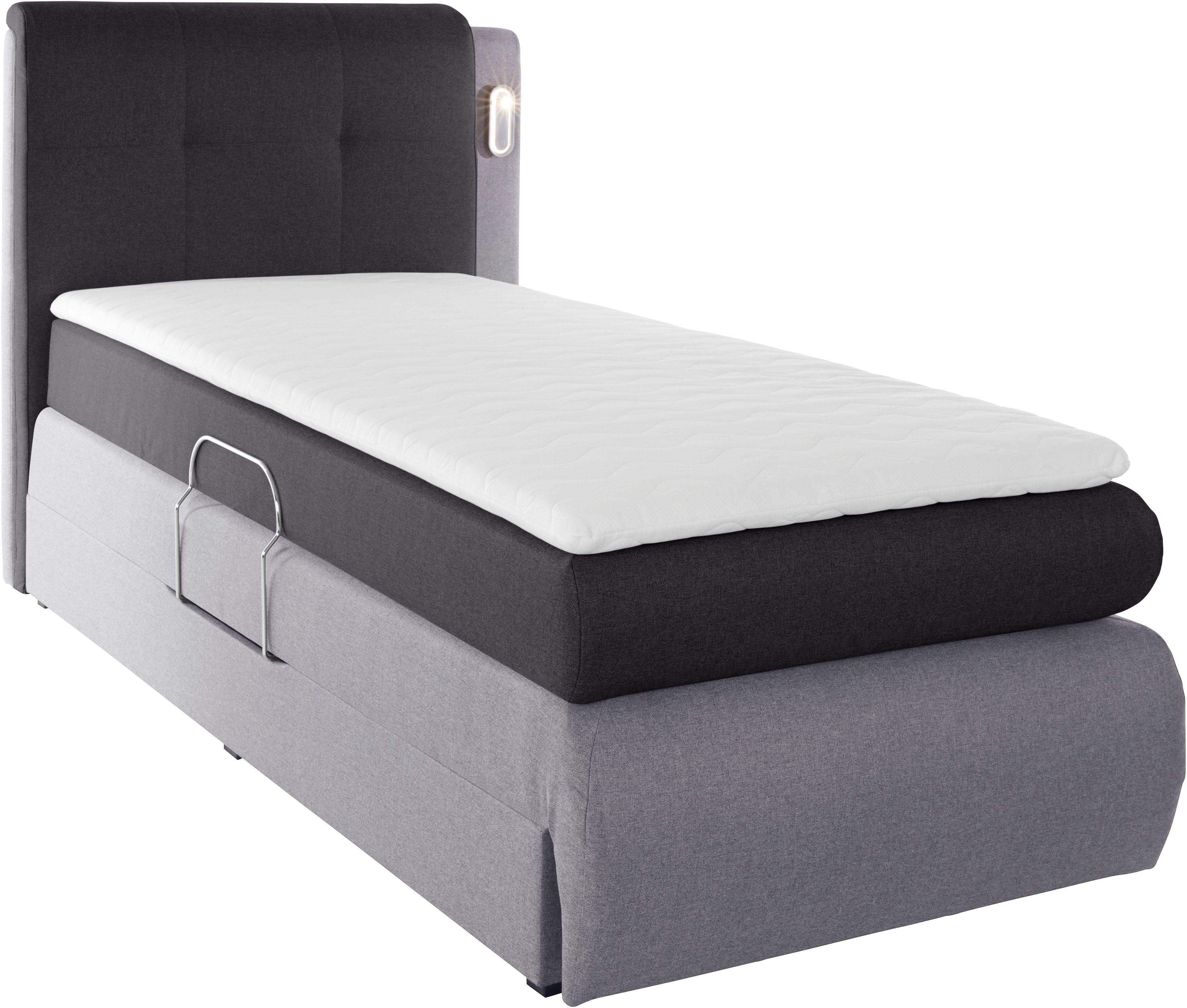 COLLECTION AB Boxspring Borna inclusief bedkist, ledverlichting en topmatras