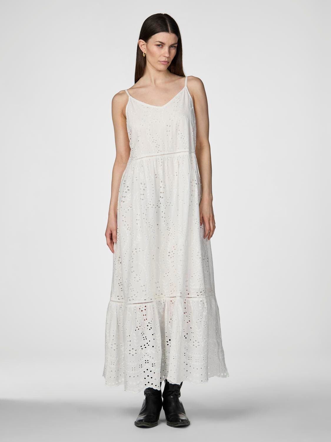 Y.A.S Maxi-jurk YASLUMA STRAP LONG DRESS S. NOOS dames maxi-jurken maat S (36) wit