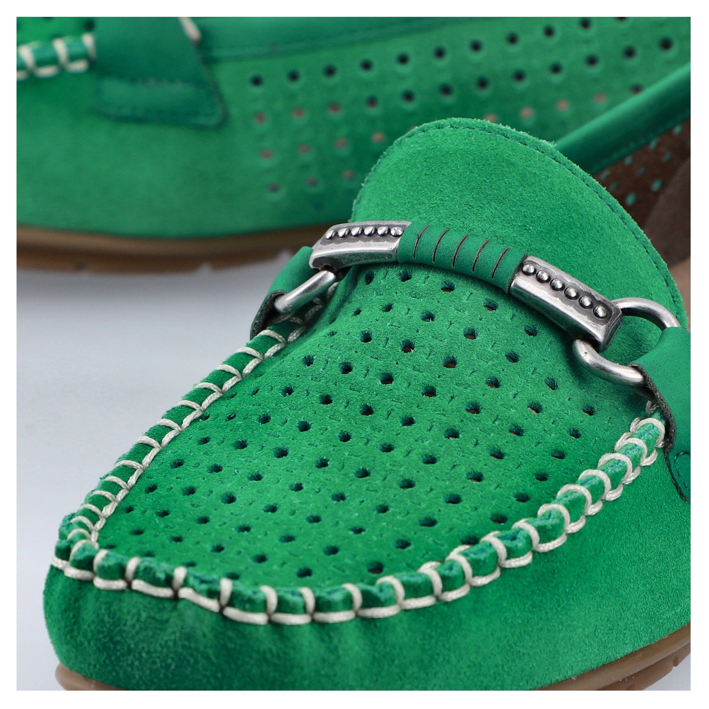 Rieker Instappers moccasin, loafer, zomerschoen met siernaad