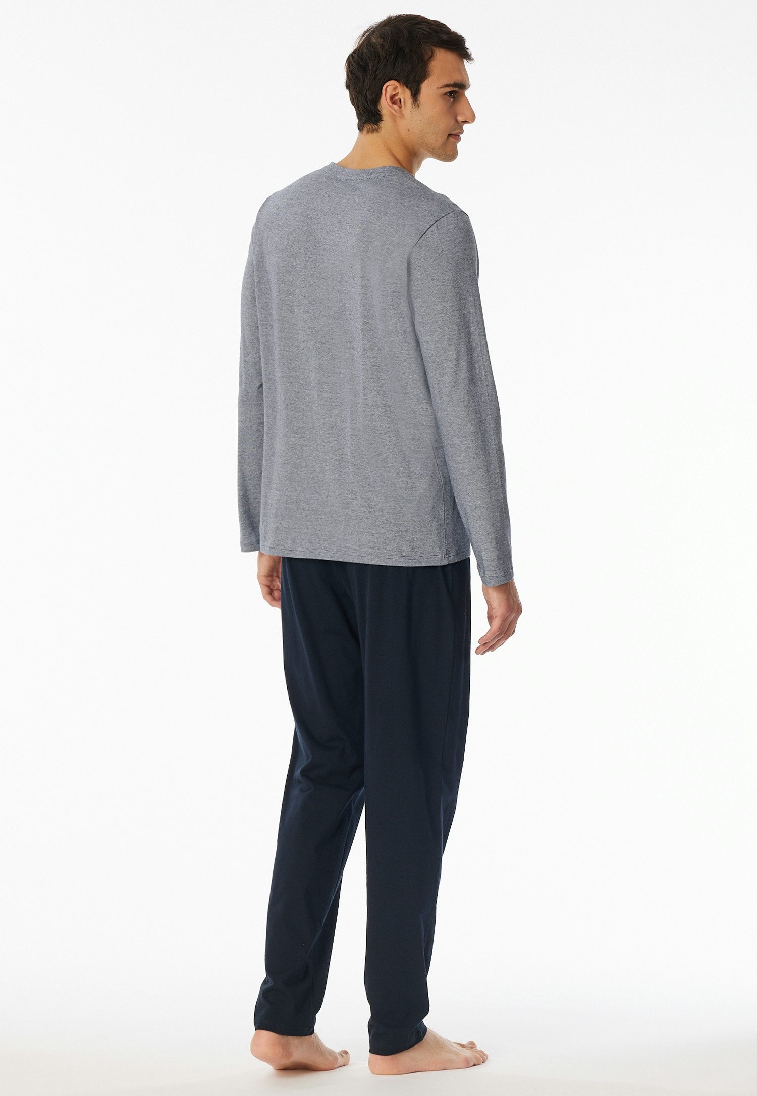 Schiesser Pyjama Casual Essentials met fijne, gebreide ringen
