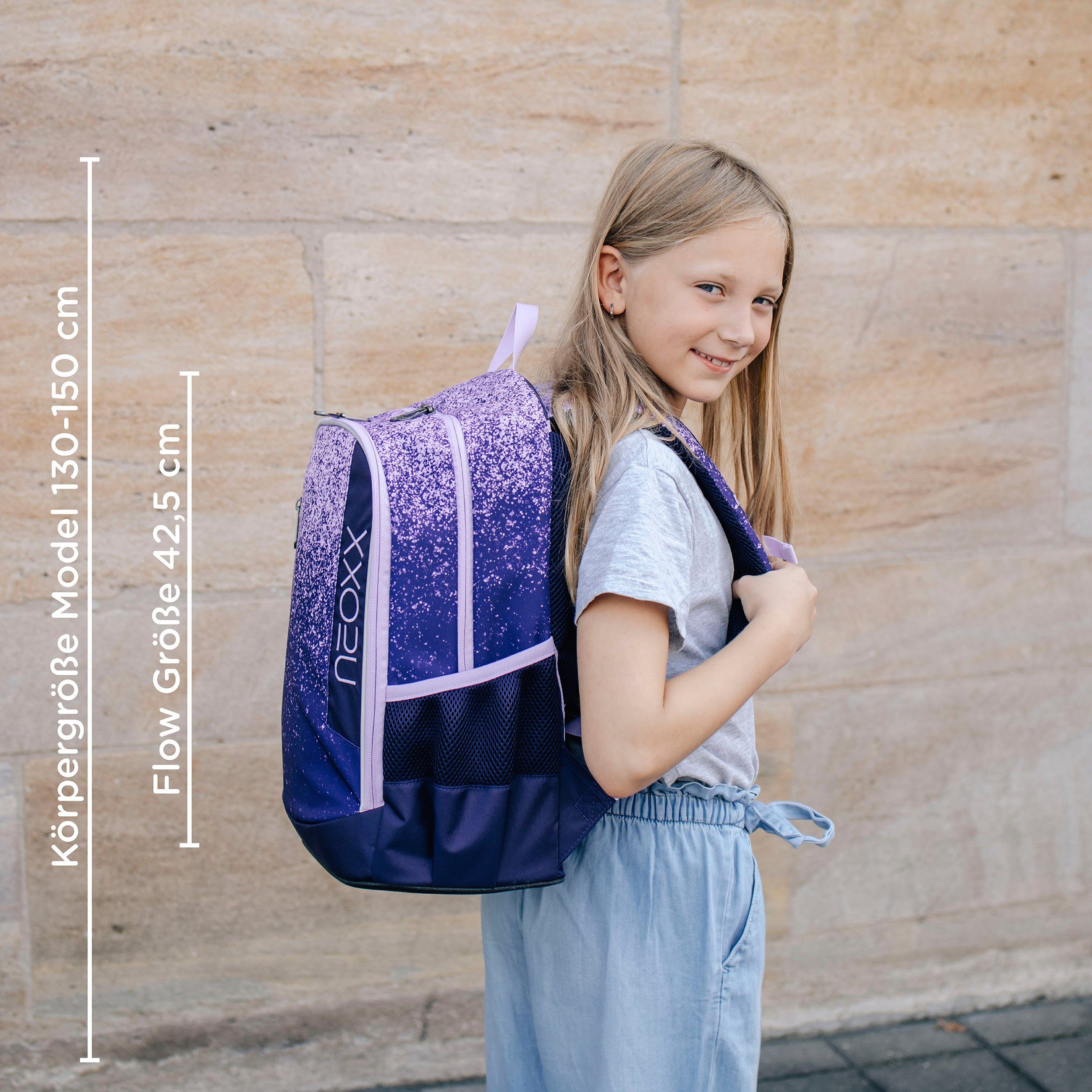 neoxx Schoolrugzak Flow, Glitterally perfect gedeeltelijk van gerecycled materiaal