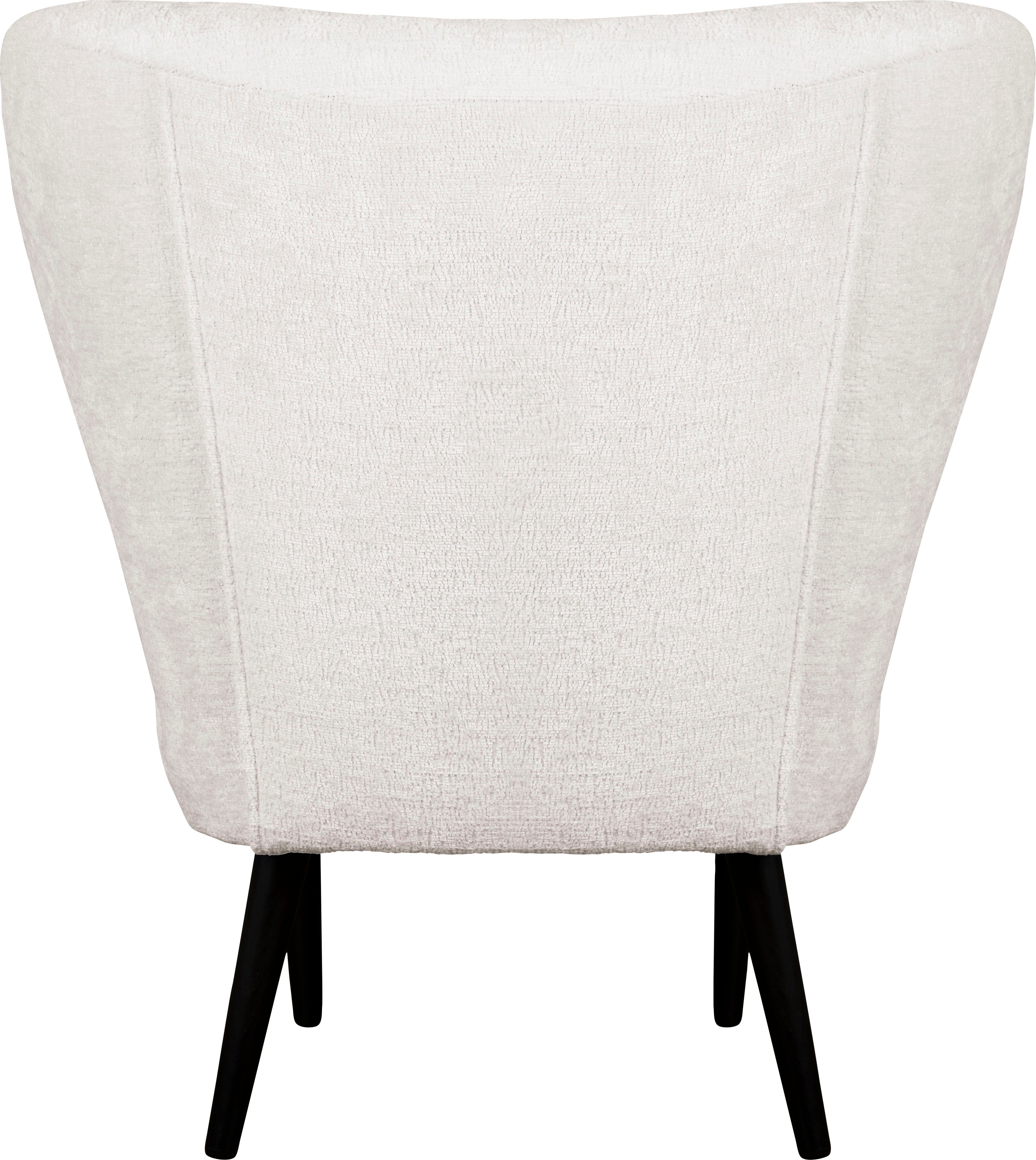 LeGer Home by Lena Gercke Fauteuil Dinah Knoopdetails op de achterkant, naar keuze met of zonder poef/voetenbank