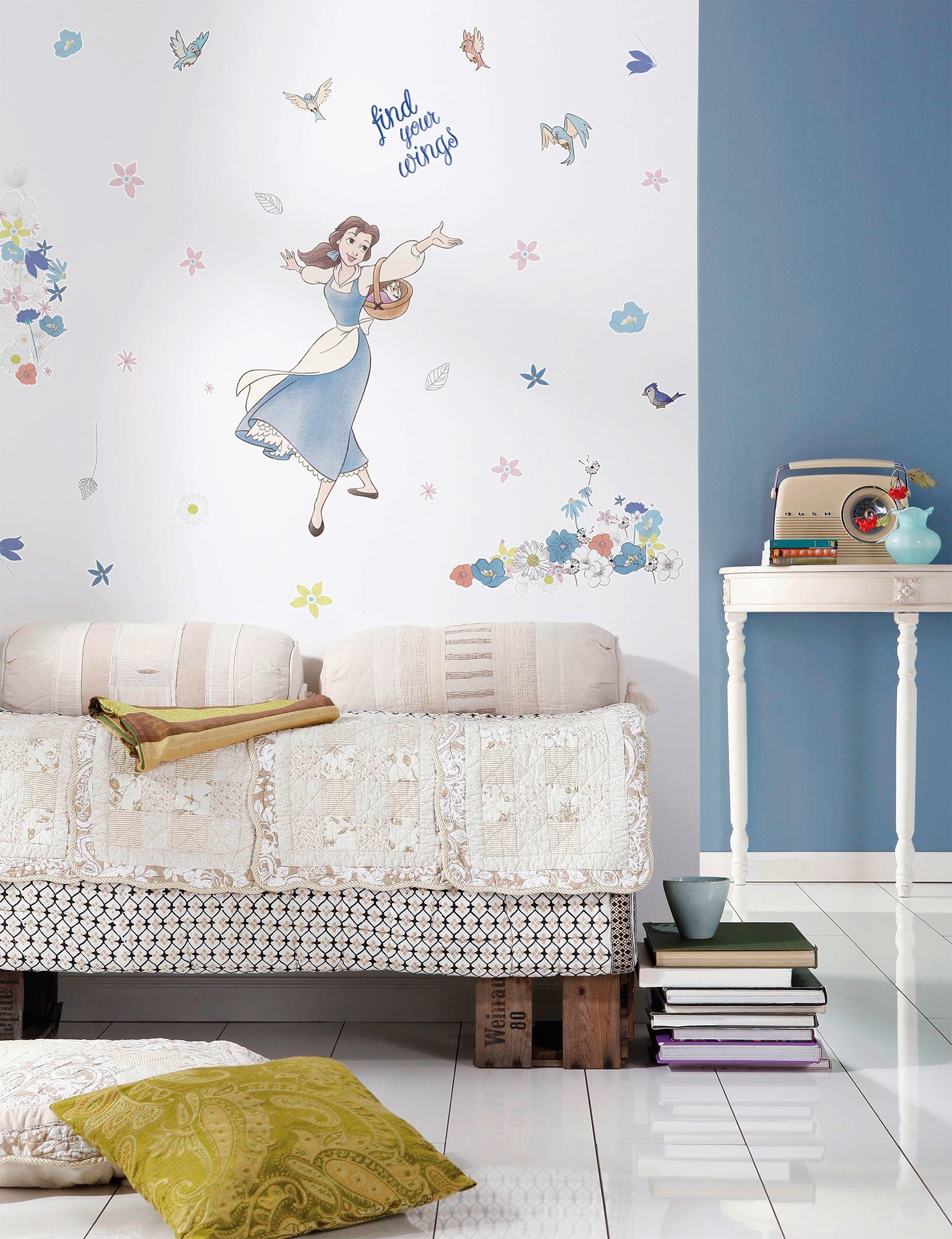 Komar Wandfolie Belle find your Wings - afm. 50 x 70 cm (34-delig)