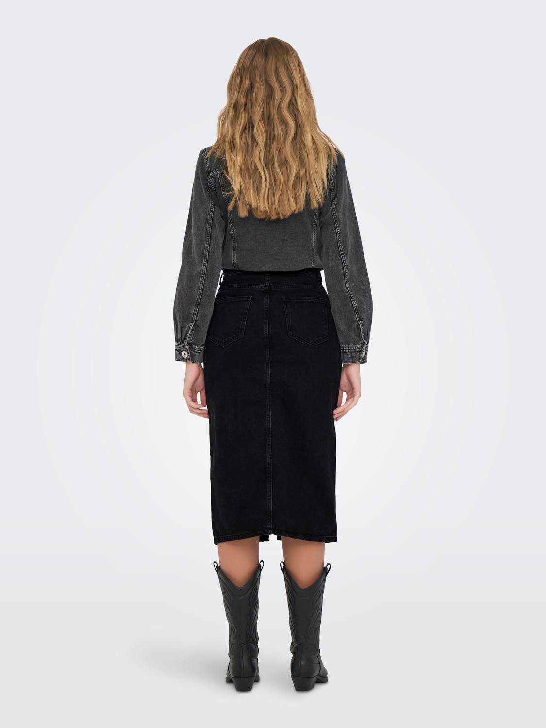Only Jeans rok ONLBIANCA MIDI SKIRT DNM REA NOOS