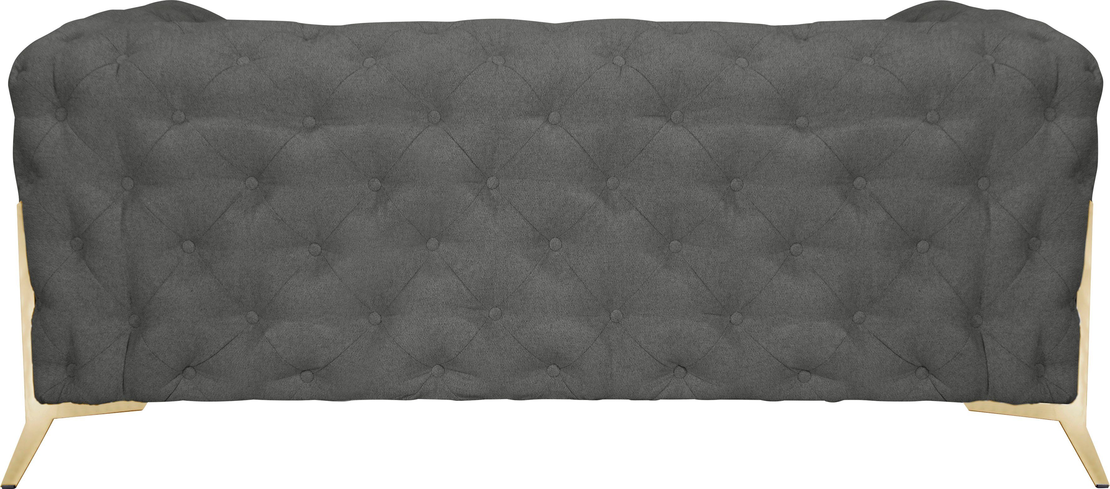 Leonique Chesterfield-bank Amaury luxueuze capitonnage, moderne chesterfield look, kleur van de poten ter keuze