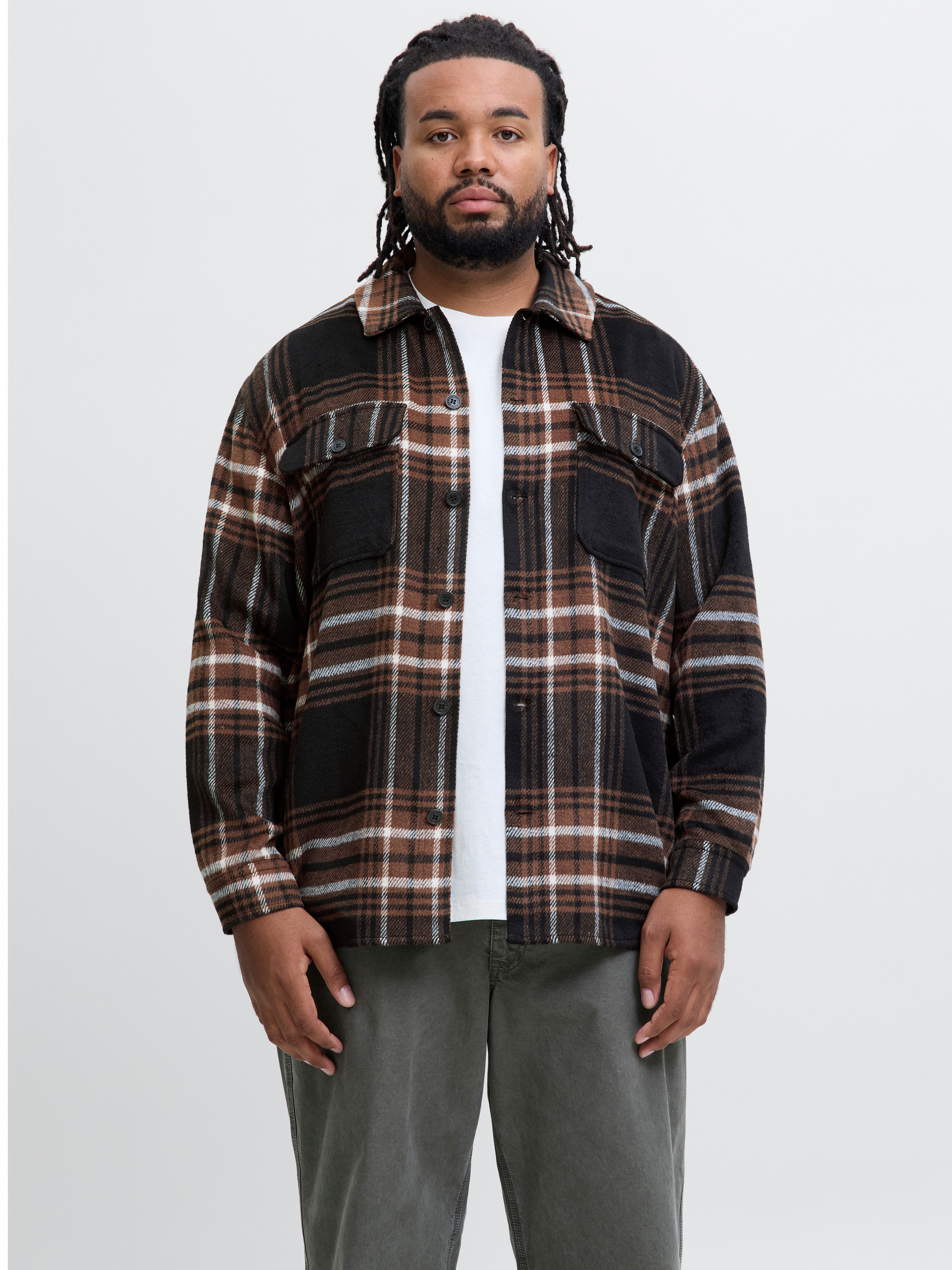 Jack & Jones PlusSize Overhemd met lange mouwen JJEBRADLEY OLLIE OVERSHIRT LS NOOS PLS