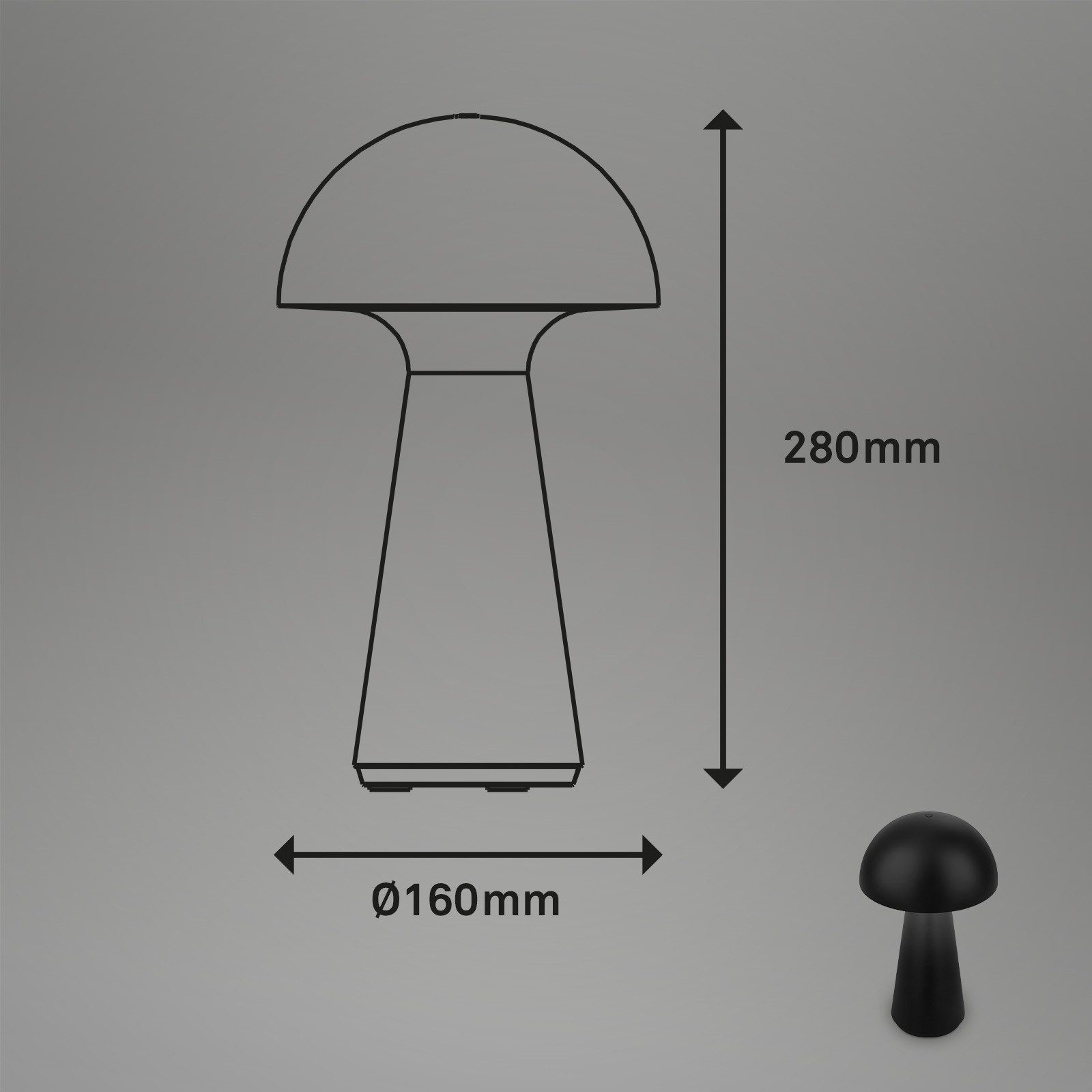 Briloner Leuchten Tafellamp FUNGO