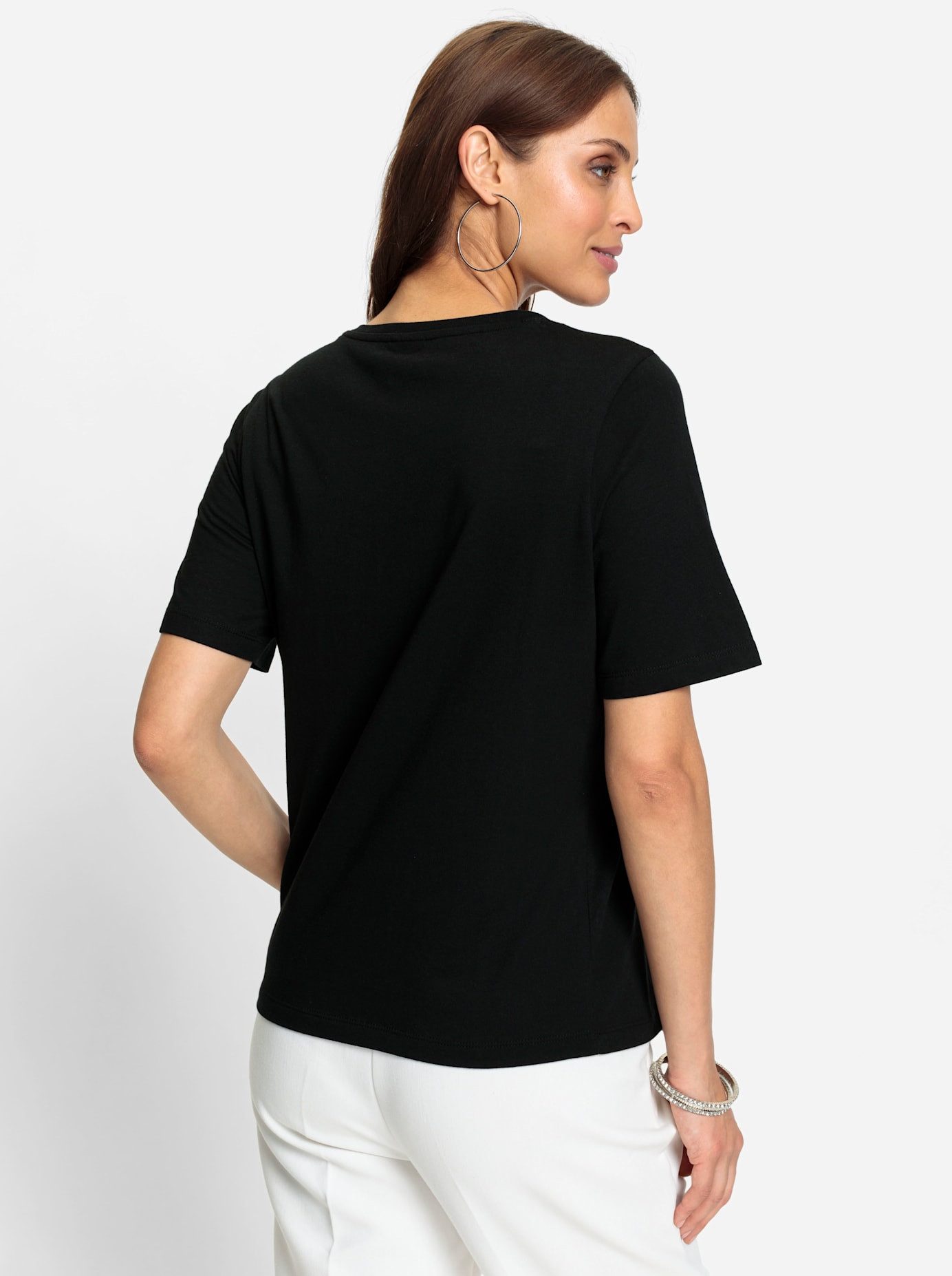 Lady Shirt met ronde hals Shirt met korte mouwen (1-delig)