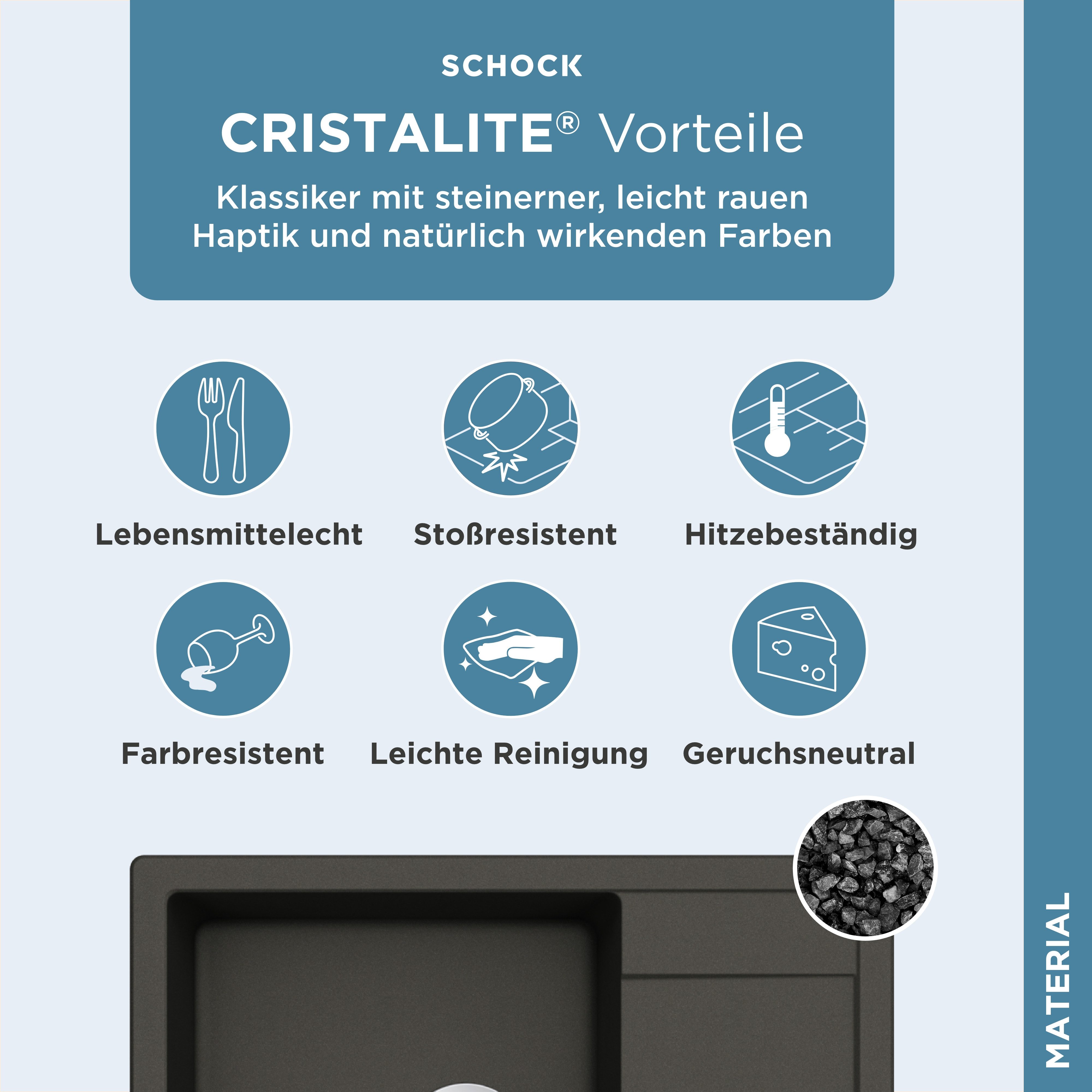 Schock Granieten spoelbak Lucca Plus