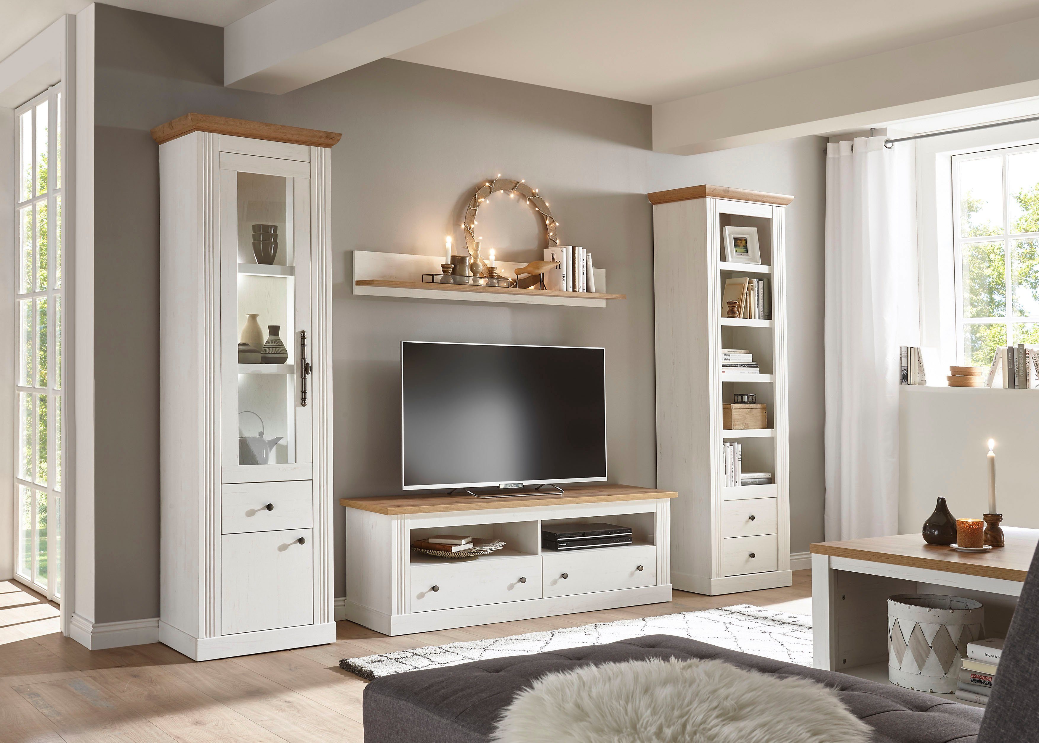 Home affaire Wandmeubel Westminster in romantische landelijke stijl (set, 4-delig)