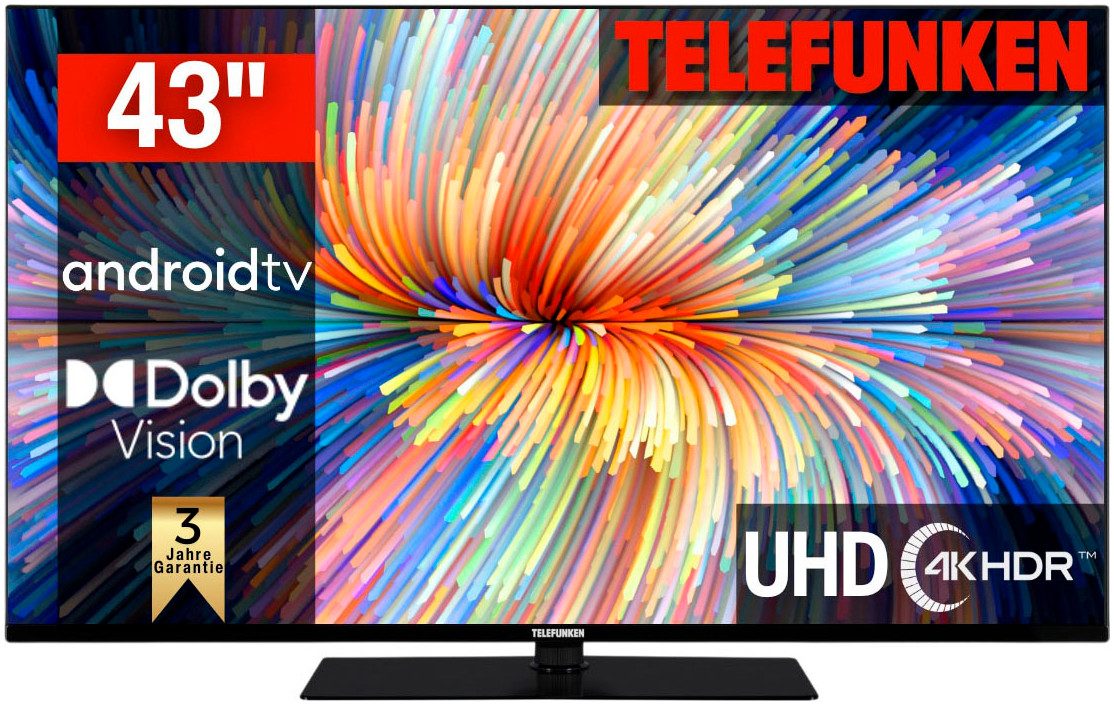 Telefunken Led-TV D43V950M2CWH, 108 cm / 43", 4K Ultra HD, Smart TV, Dolby...