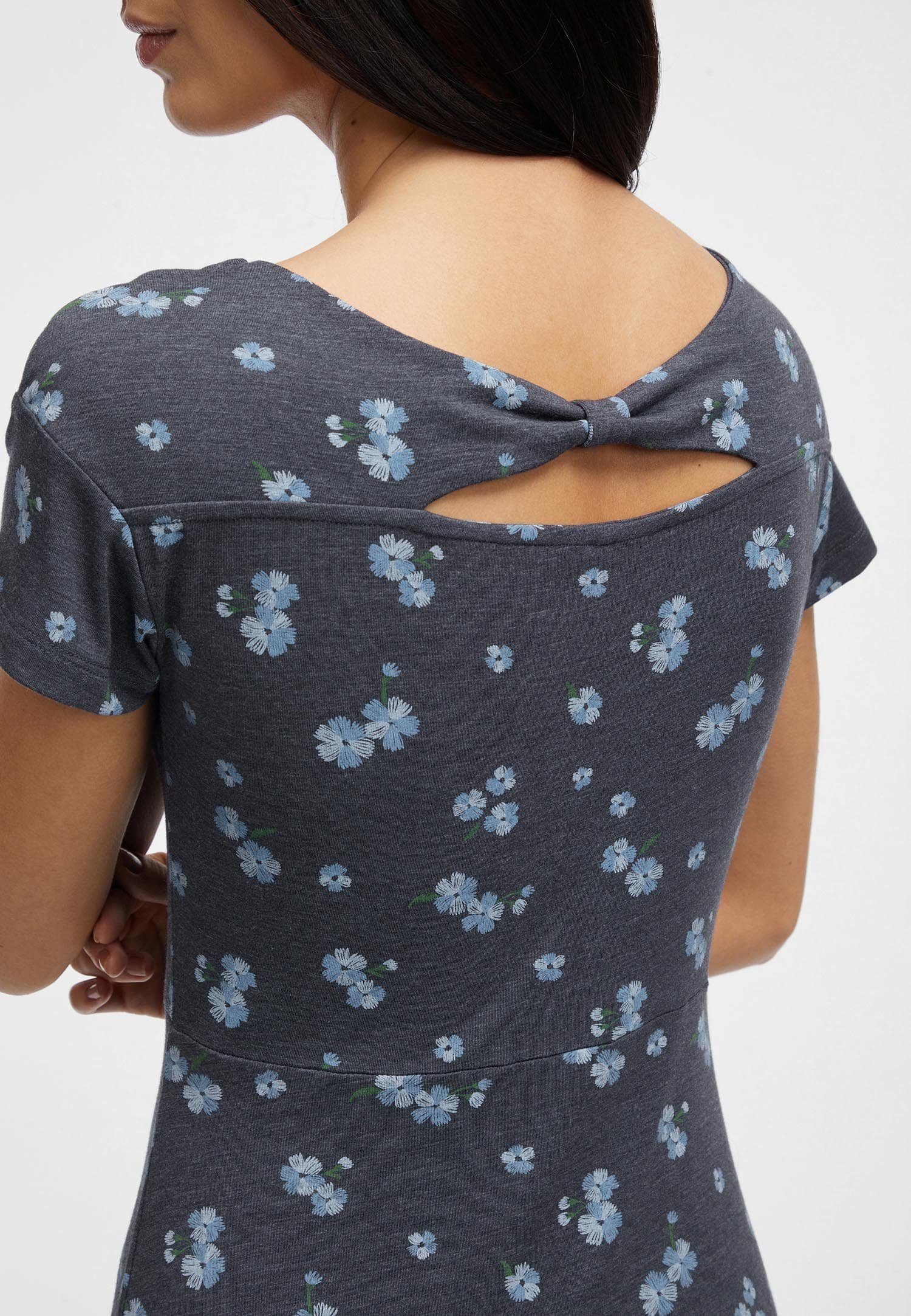 Ragwear Mini-jurk LUNNGO DRESS Uitsnede achter met detail en bloemendruk