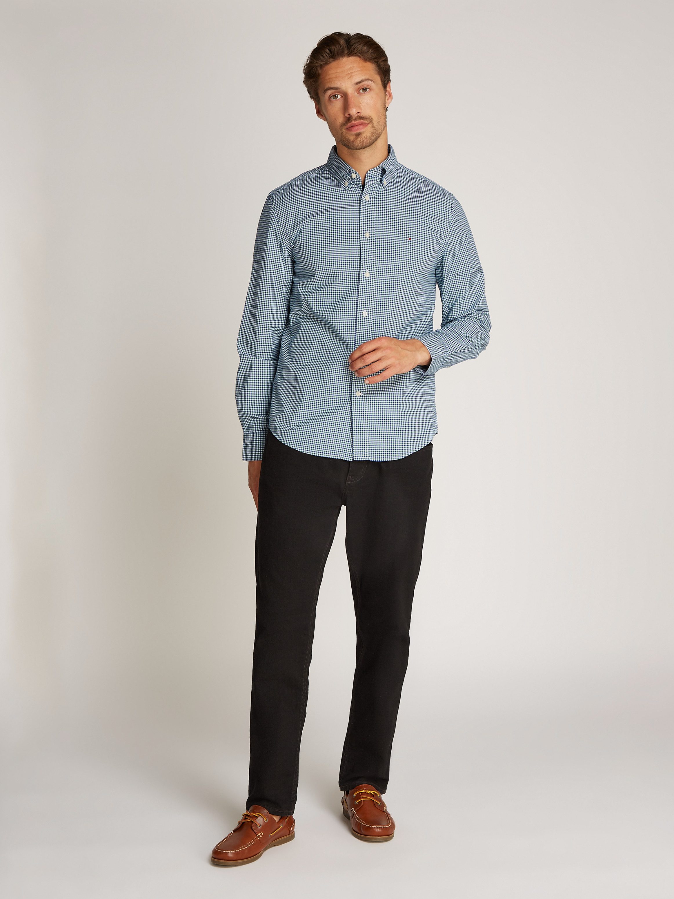 Tommy Hilfiger Businessoverhemd FLEX POPLIN GINGHAM RF SHIRT