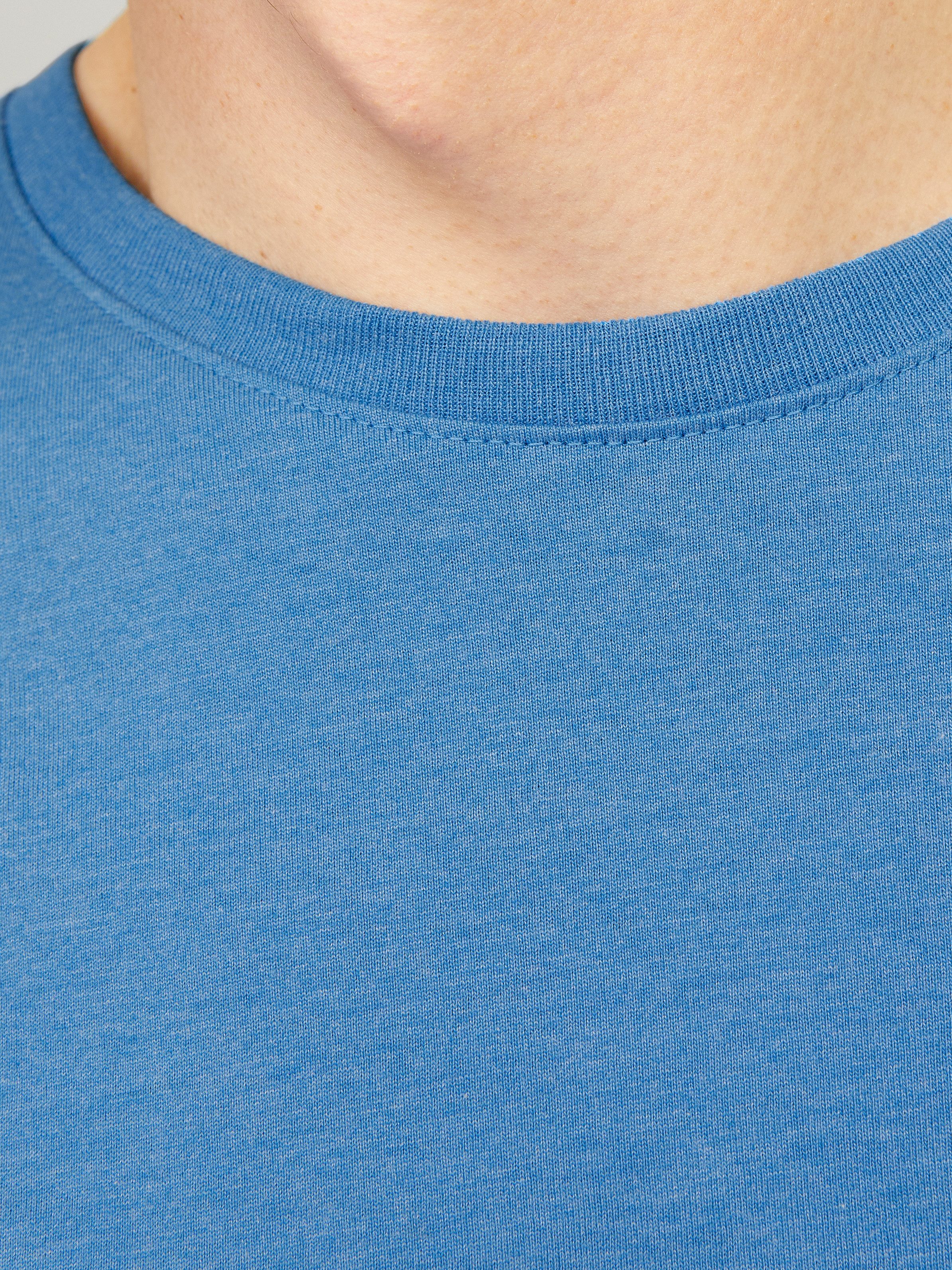 Jack & Jones Shirt met ronde hals JJEORGANIC MELANGE TEE SS O-NECK NOOS