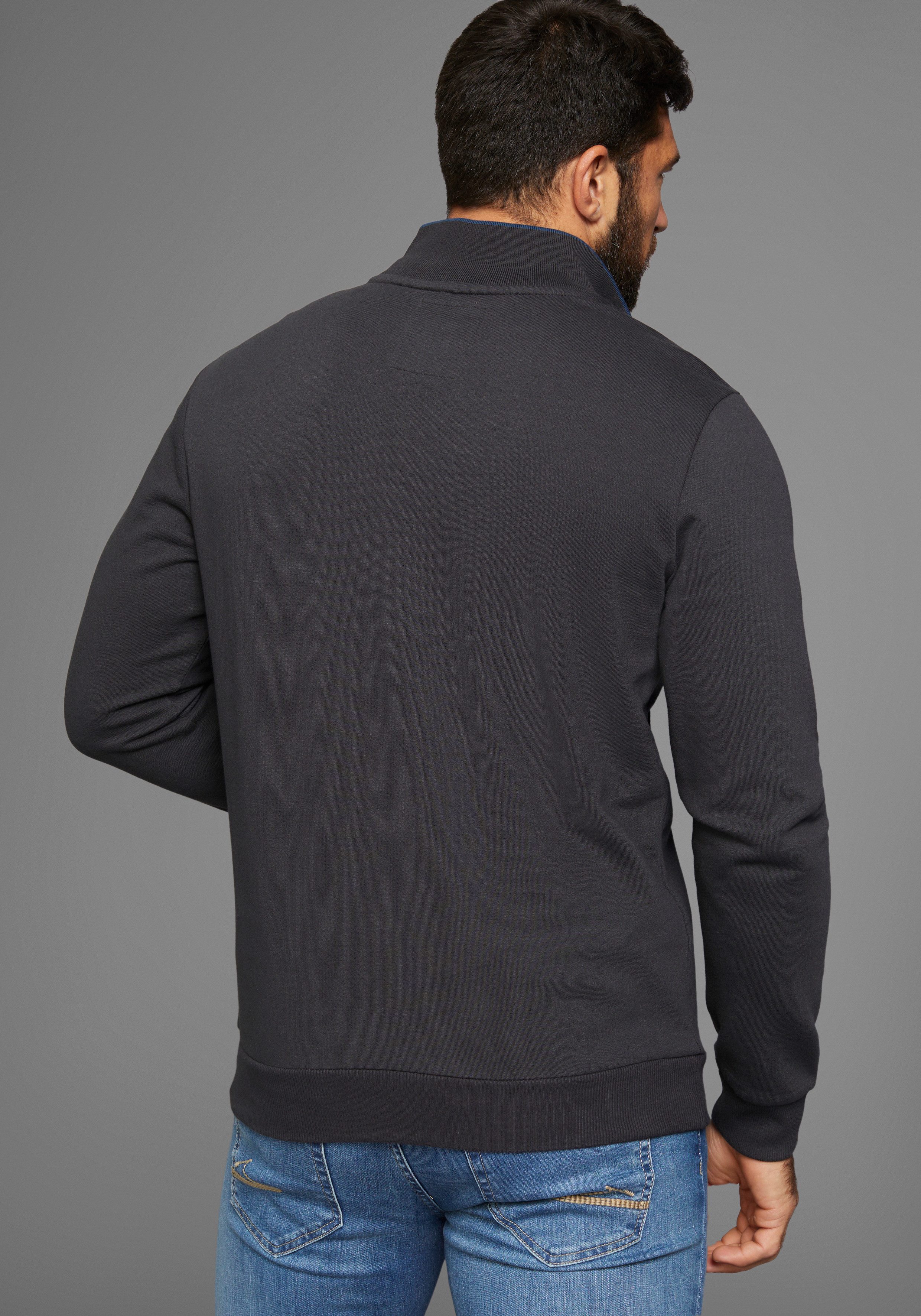 Man's World Sweatshirt met contrasterende kraag nieuwe collectie