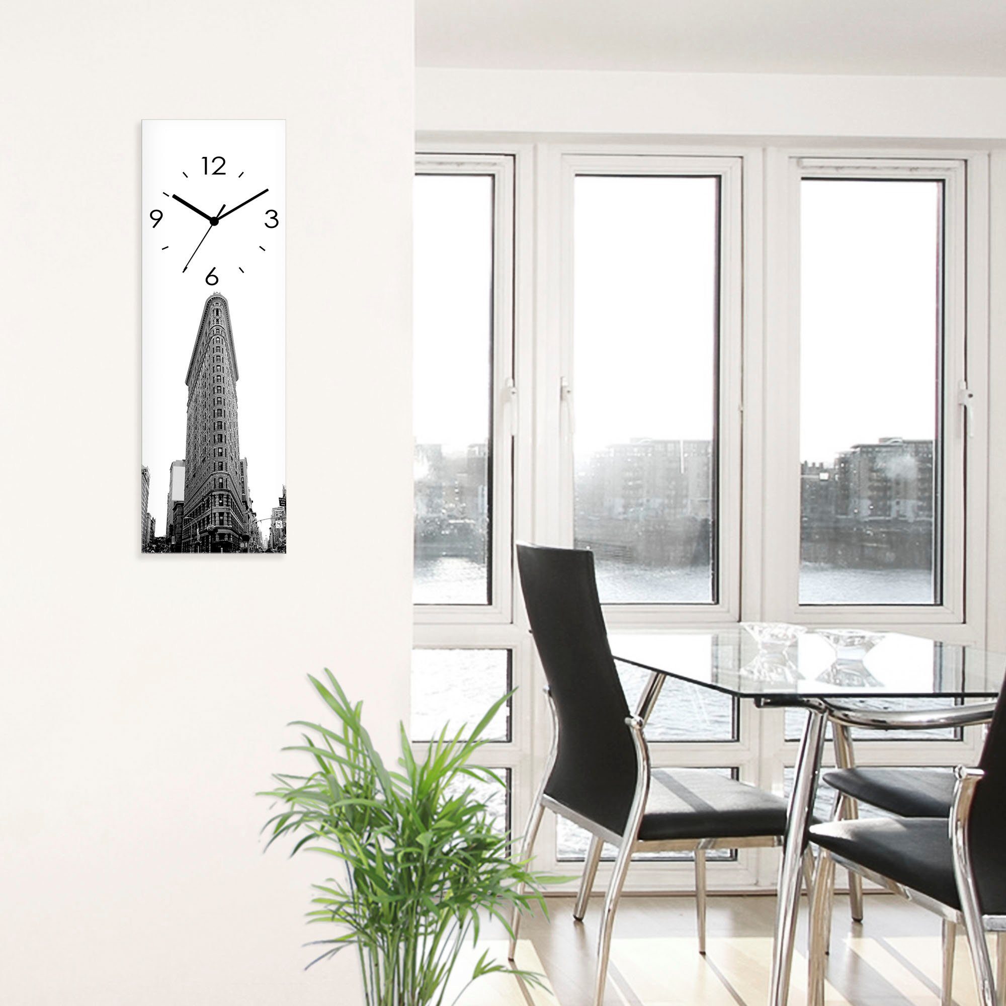 Artland Wandklok Flatiron Building New York optioneel verkrijgbaar met kwarts- of radiografisch uurwerk, geruisloos zonder tikkend geluid