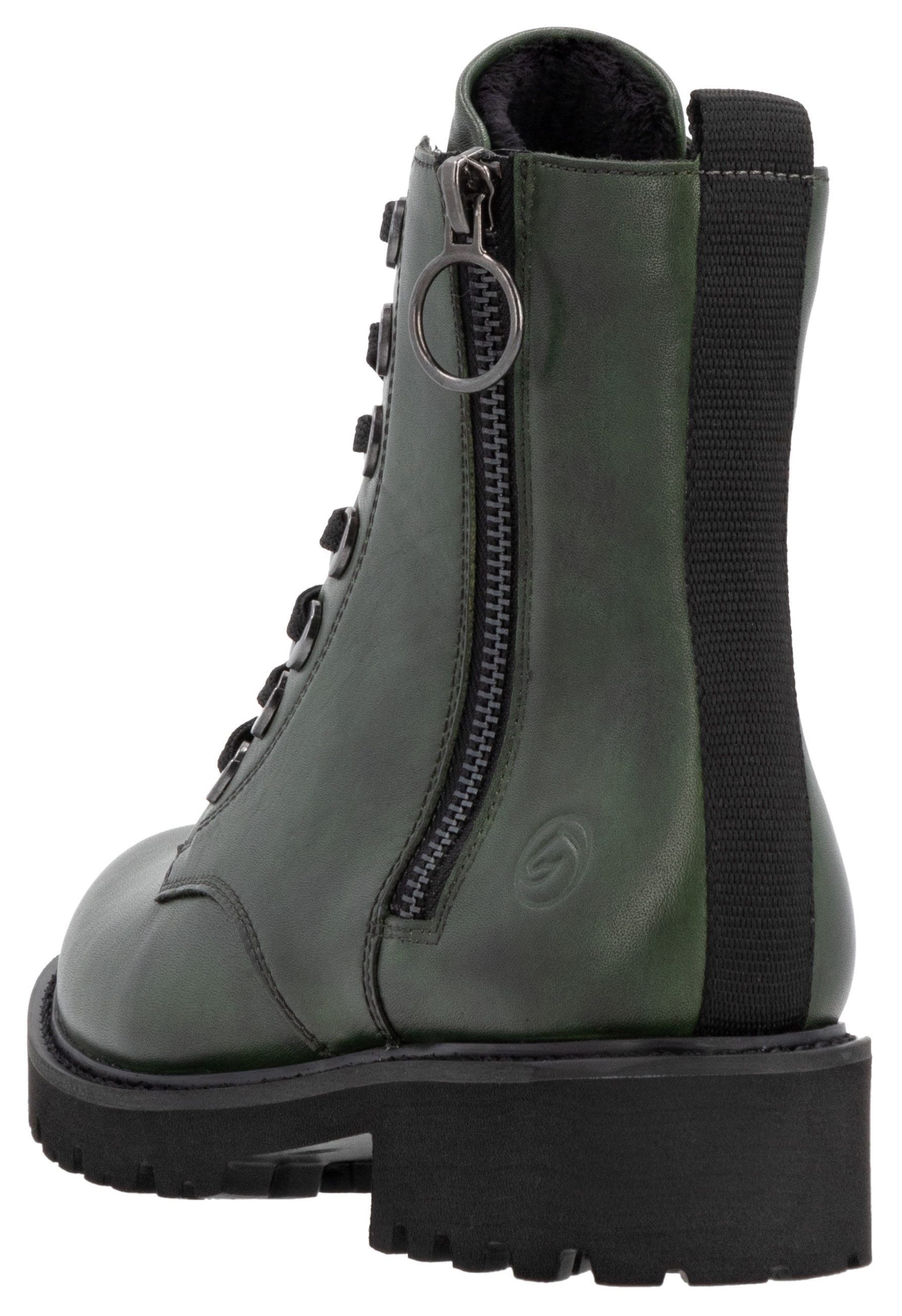 Remonte Veterlaarsjes blokhak, laarsjes, veterschoenen, flats in used look