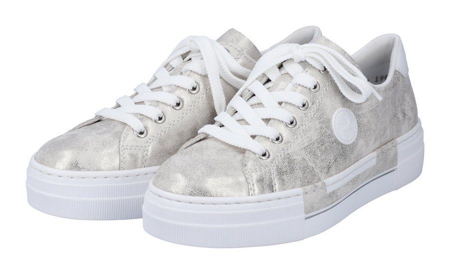 Rieker Sneakers vrijetijdsschoen, lage schoen, veterschoen met plateauzool