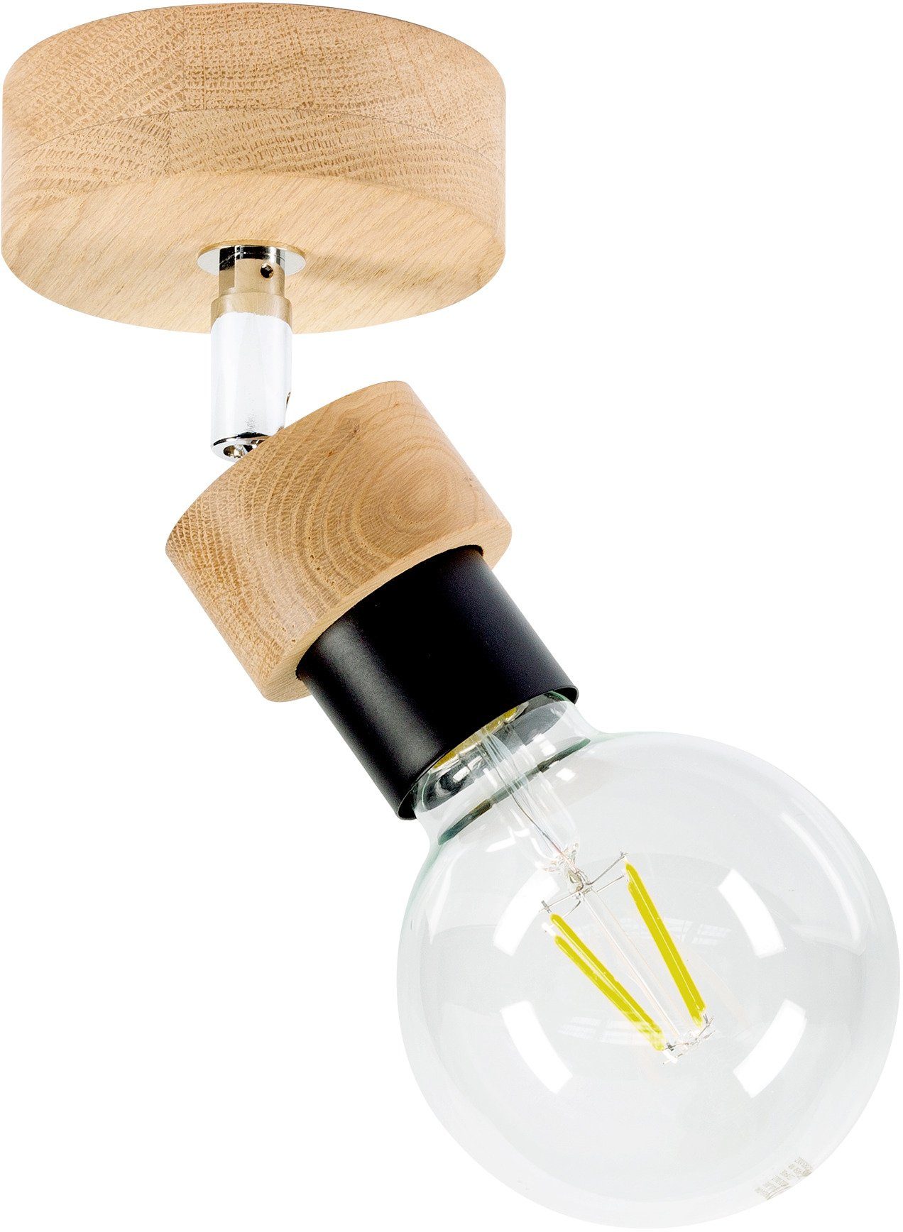 BRITOP LIGHTING Wandlamp MARJOLAINE Beweegbare spots, van eikenhout, FSC®-certificaat (1 stuk)