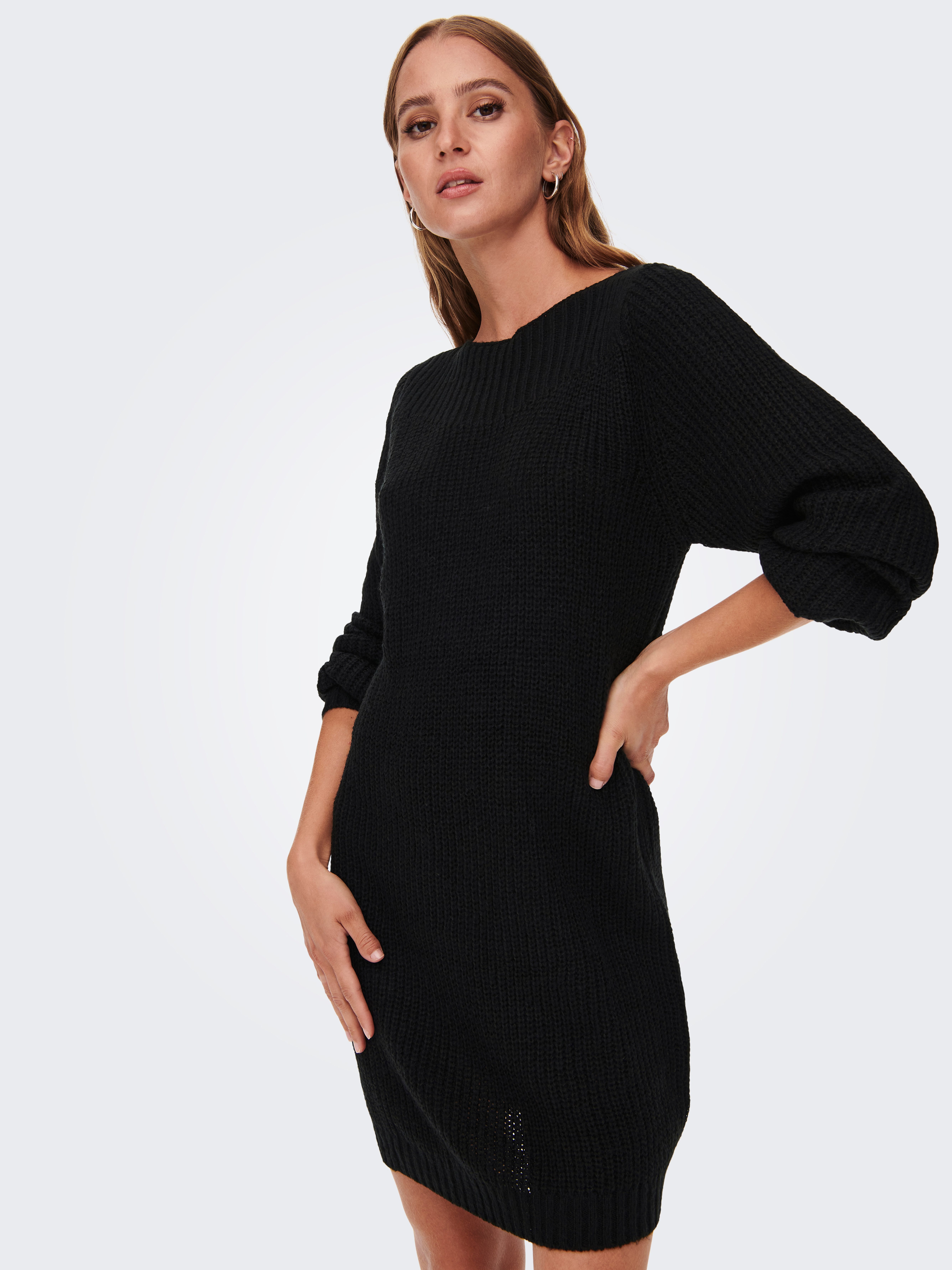 JDY Mini-jurk JDYWHITNEY MEGAN L/S BOAT DRESS KNT NOOS