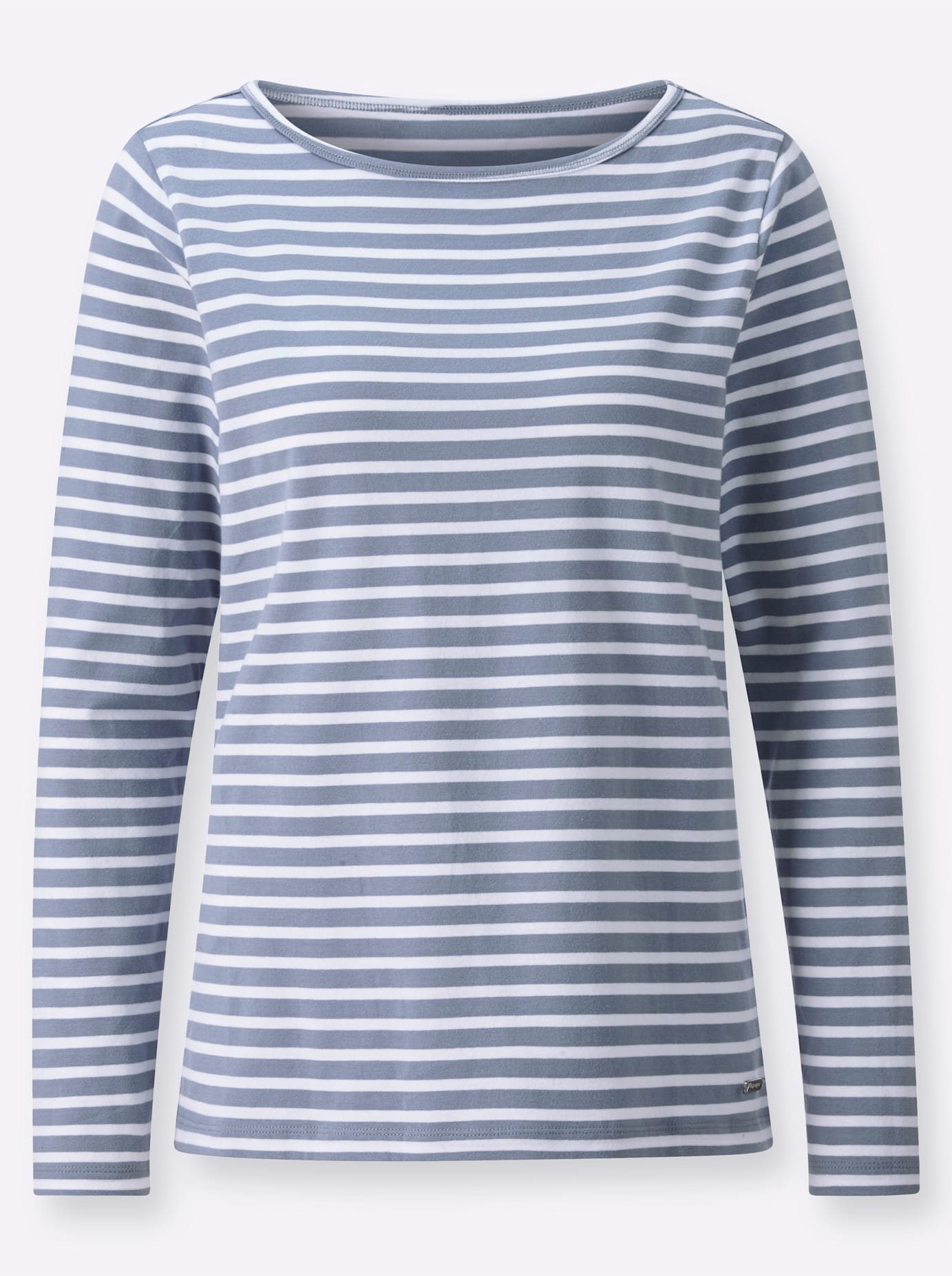 Casual Looks Shirt met lange mouwen Gestreept shirt (1-delig)