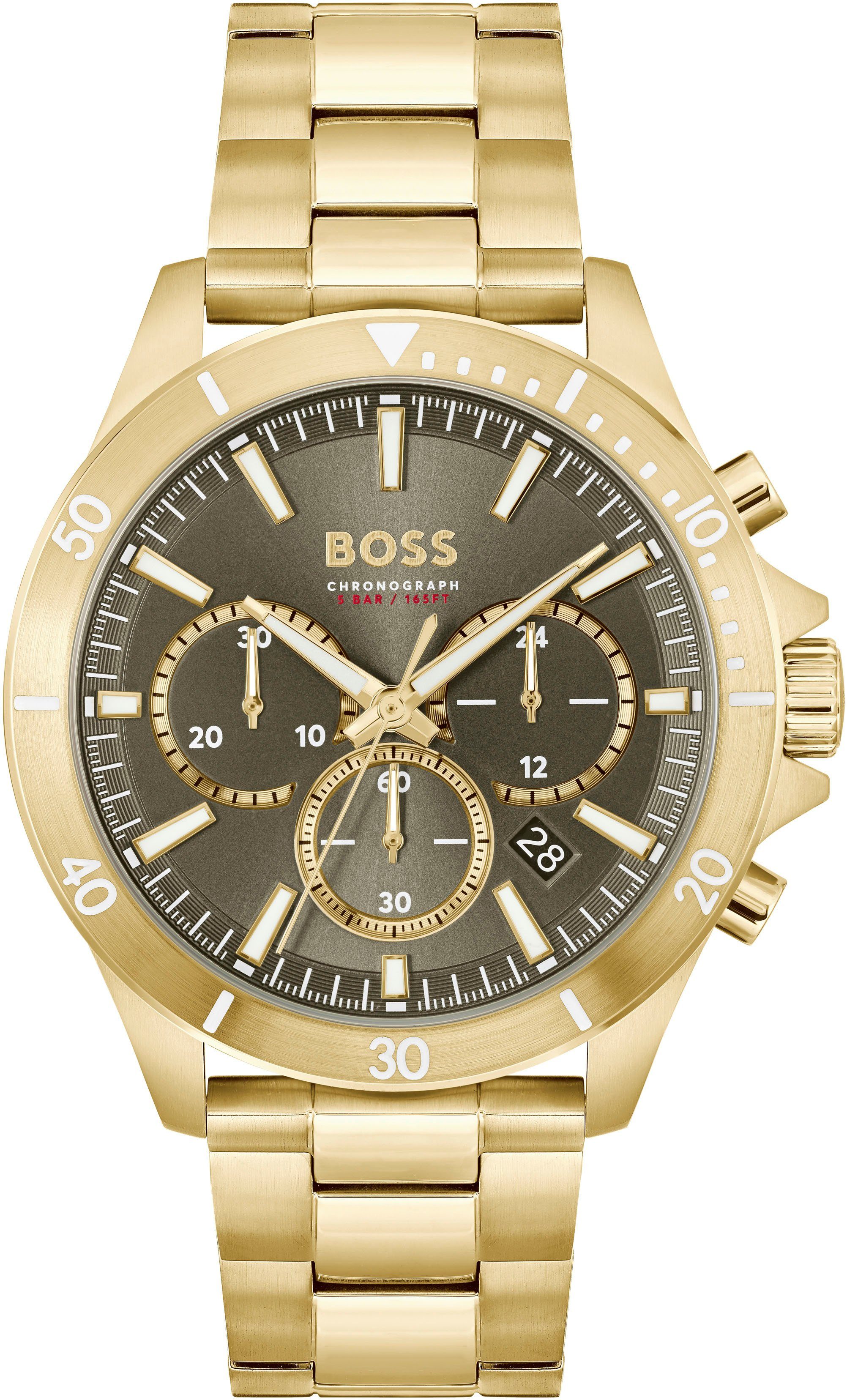 Boss Chronograaf TROPER Quartzhorloge, herenhorloge, horloge, stopwatchfunctie, roestvrijstalen band
