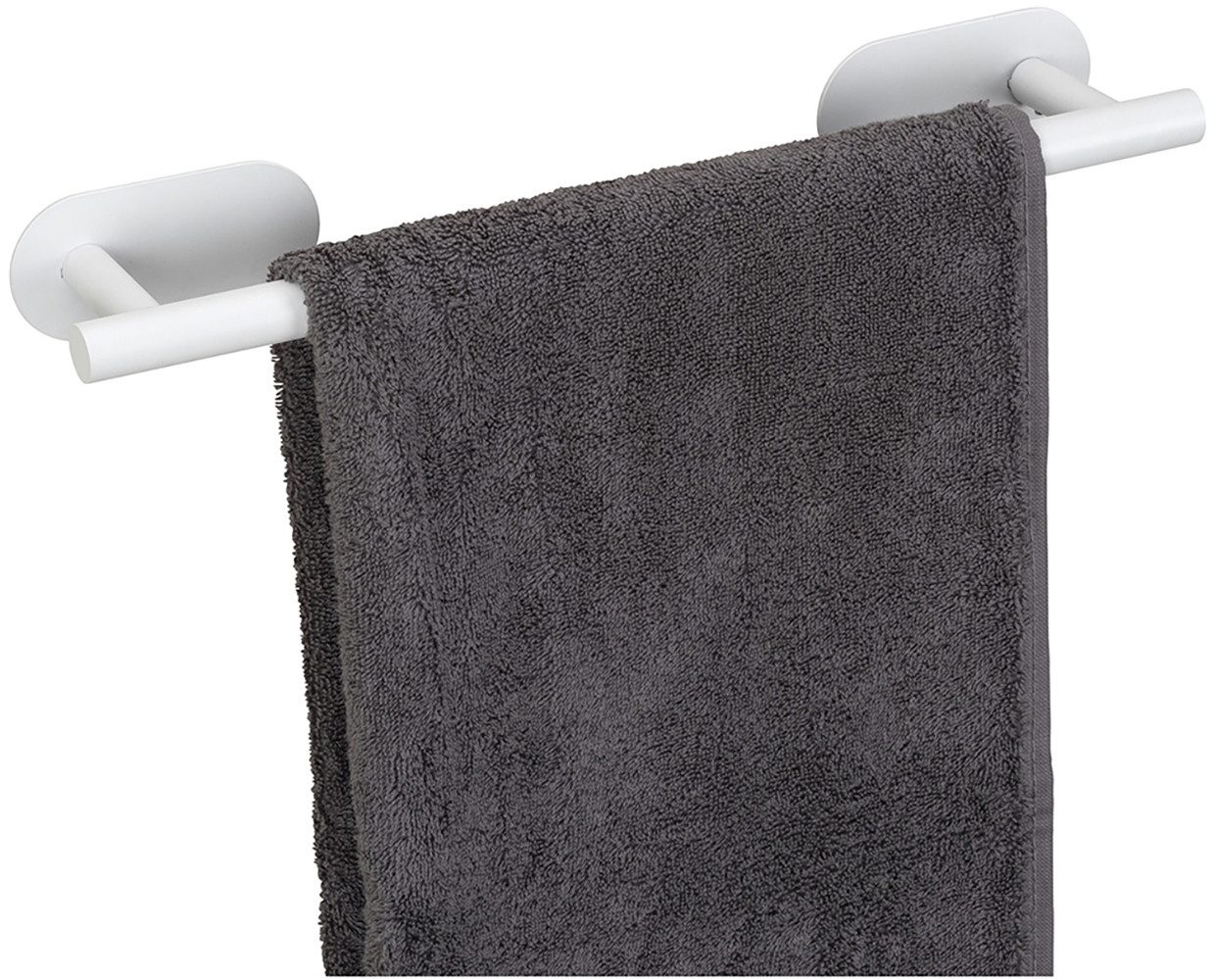 WENKO Handdoekstang Turbo-Loc® model Uno Orea van roestvrij staal, bevestiging zonder boren, 40 cm
