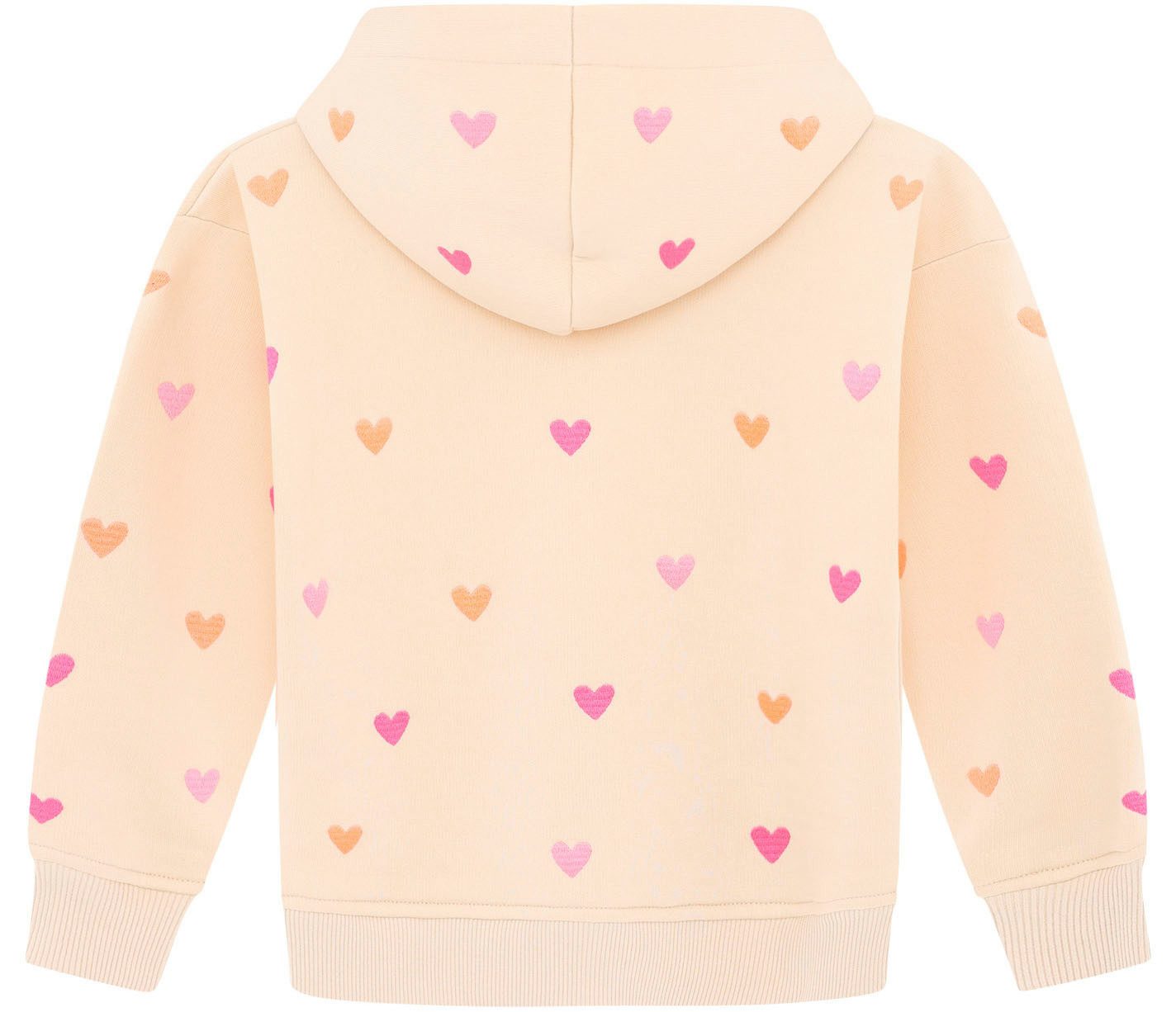 Zwillingsherz Hoodie Hearts Kids met geborduurde harten allover voor meisjes