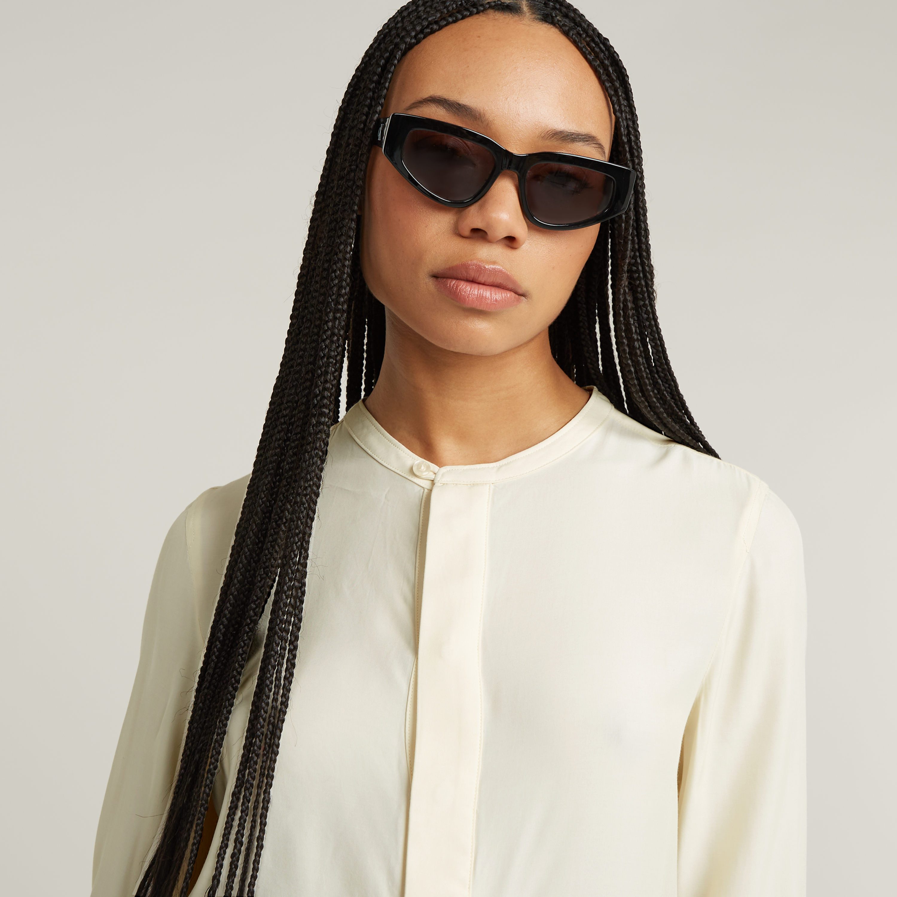 G-Star RAW Blouse met lange mouwen Half Placket Top ls wmn met verborgen knoopsluiting