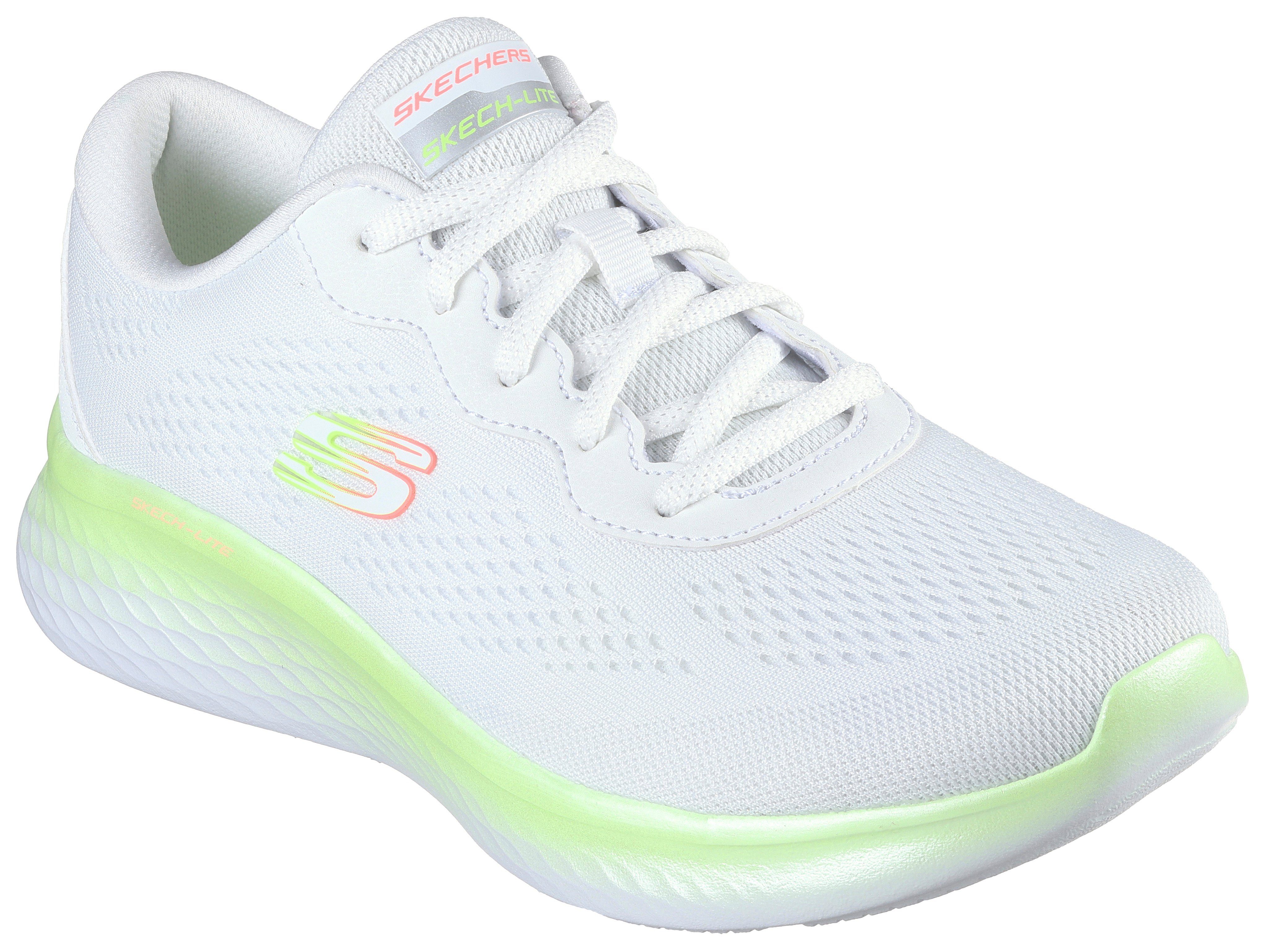 Skechers Sneakers SKECH-LITE PRO-STUNNING STEPS vrijetijdsschoen, lage schoen, veterschoen met air-cooled memory foam dames schoenen maat 39 EU wit