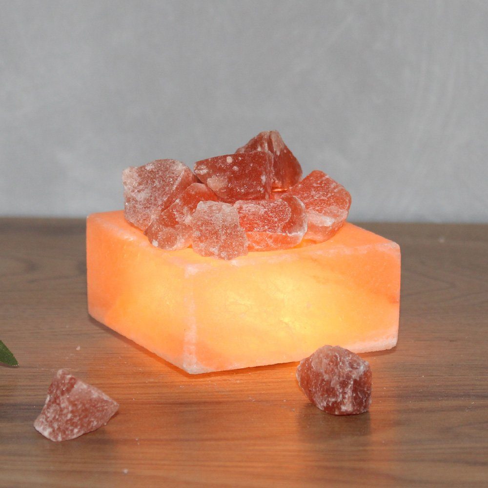 HIMALAYA SALT DREAMS Zoutkristal-tafellamp Petite Met de hand gemaakt van zoutkristal - iedere steen uniek, H: ca.4 cm (1 stuk)