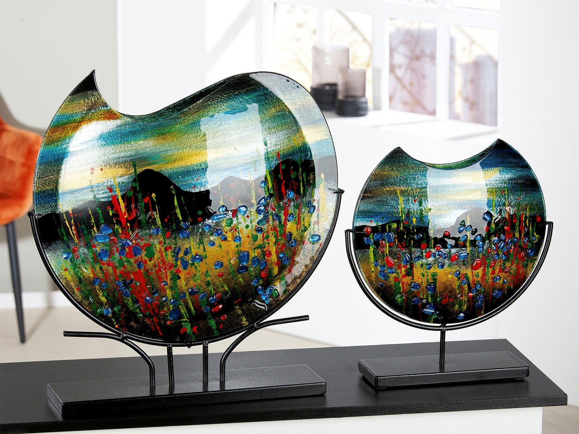 Casablanca by Gilde Siervaas Dali, hoogte ca. 47,5 cm decoratieve vaas van glas, decoratieobject (1 stuk)