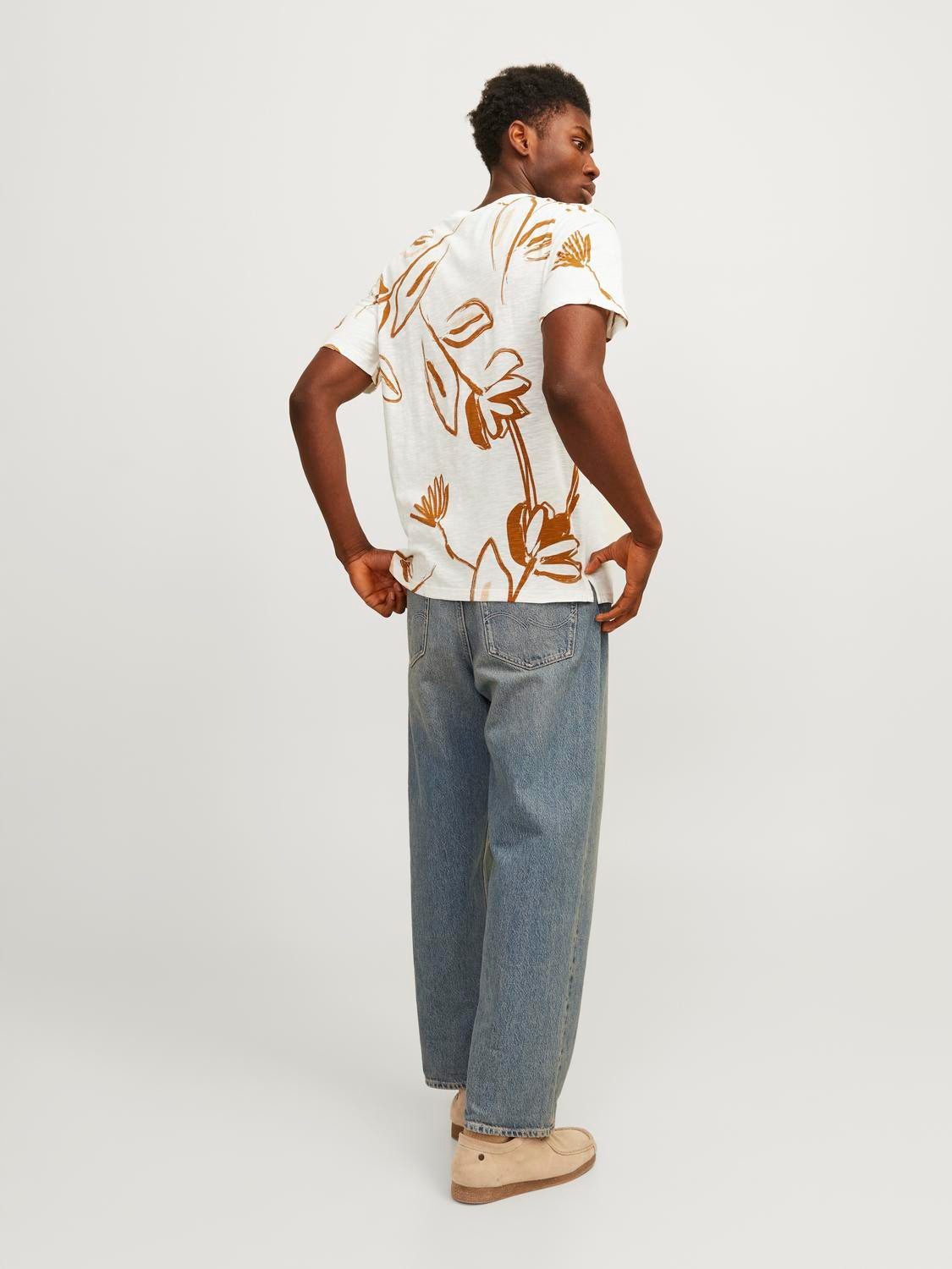 Jack & Jones T-shirt JPRBLAPALMA AOP SS TEE CREW NECK SN