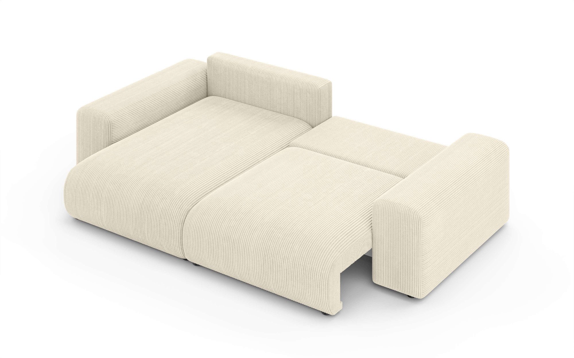 Home affaire Hoekbank LAKESIDE met bedfunctie en bedlade, B/D/H 257/166/84 cm L-vorm, recamiere aan beide zijden monteerbaar, golfondersteuning