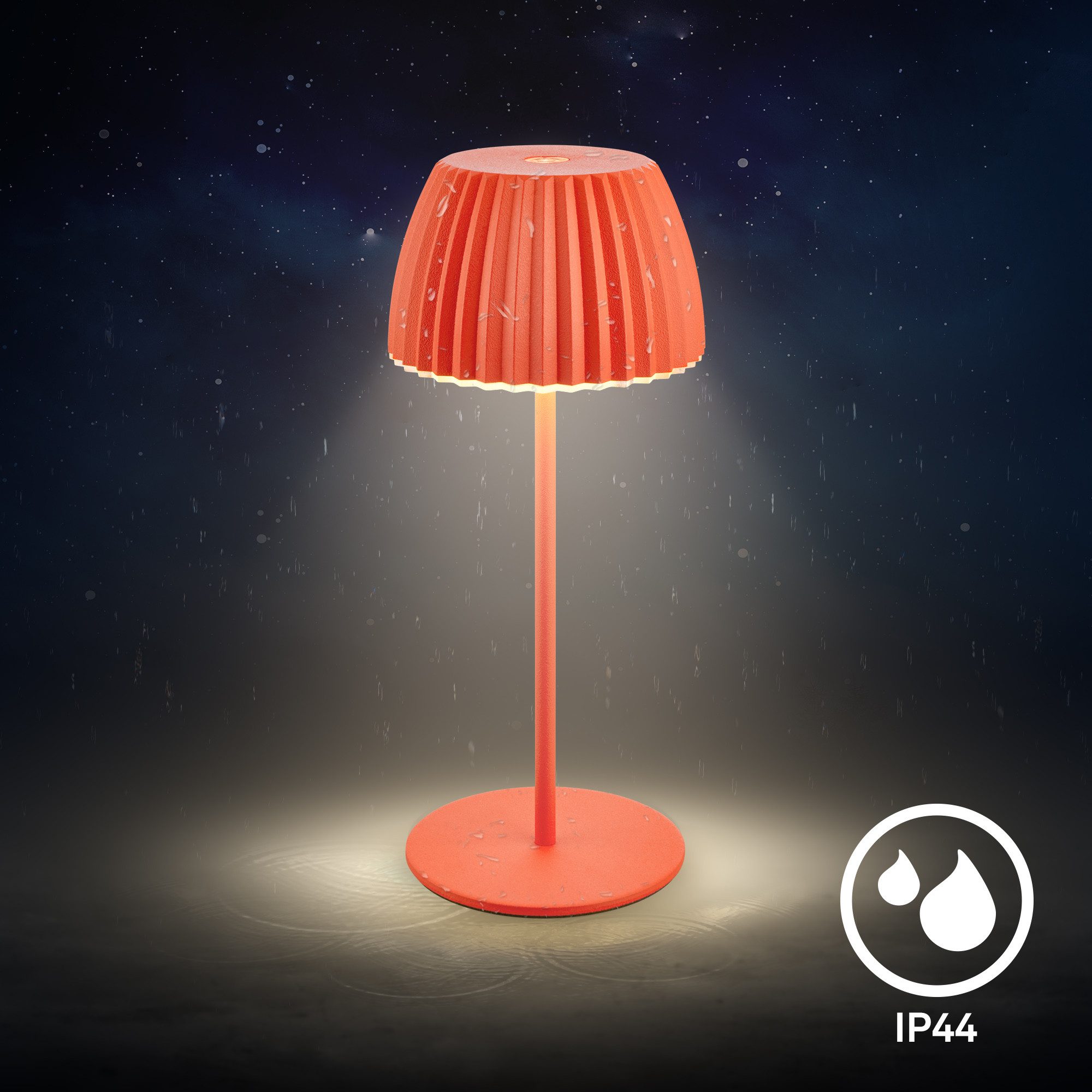 Briloner Leuchten Led-tafellamp Accu LED tafellamp, mini, oranje