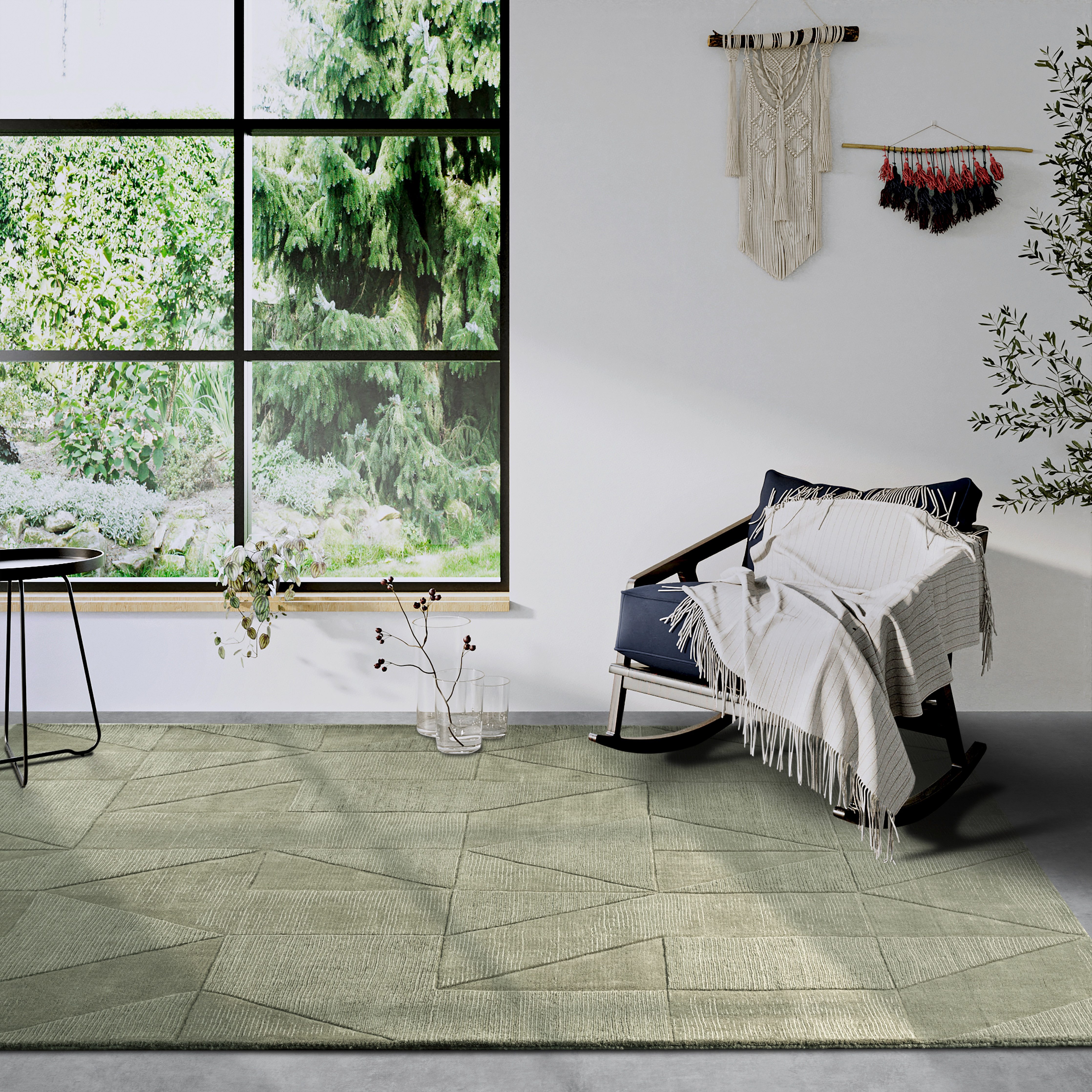 Villeroy & Boch Wollen kleed Ursule Loper, handgeweven, wol, natuur, woonkamer, geometrie, boho