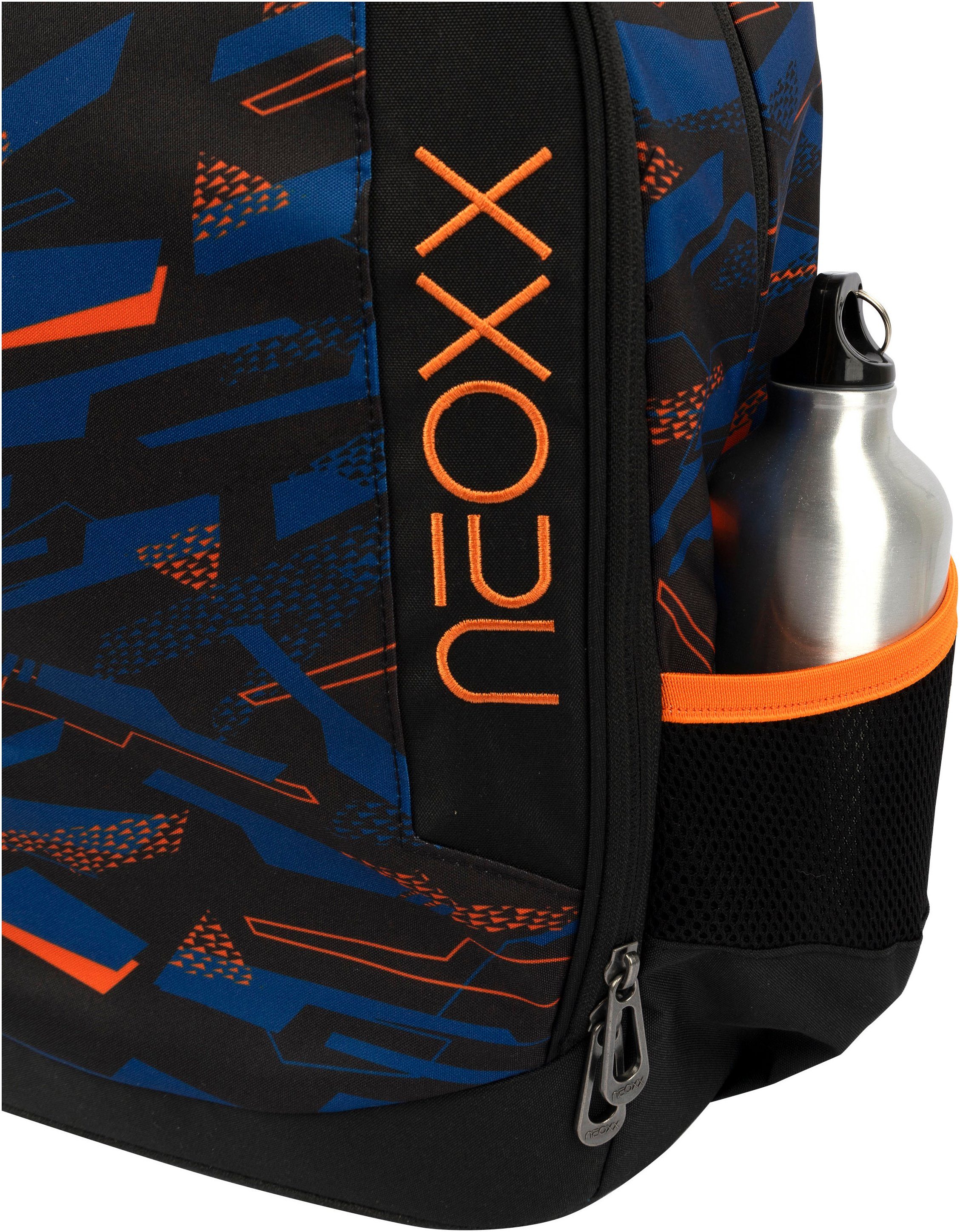 neoxx Schoolrugzak Flow, Streetlight gedeeltelijk van gerecycled materiaal