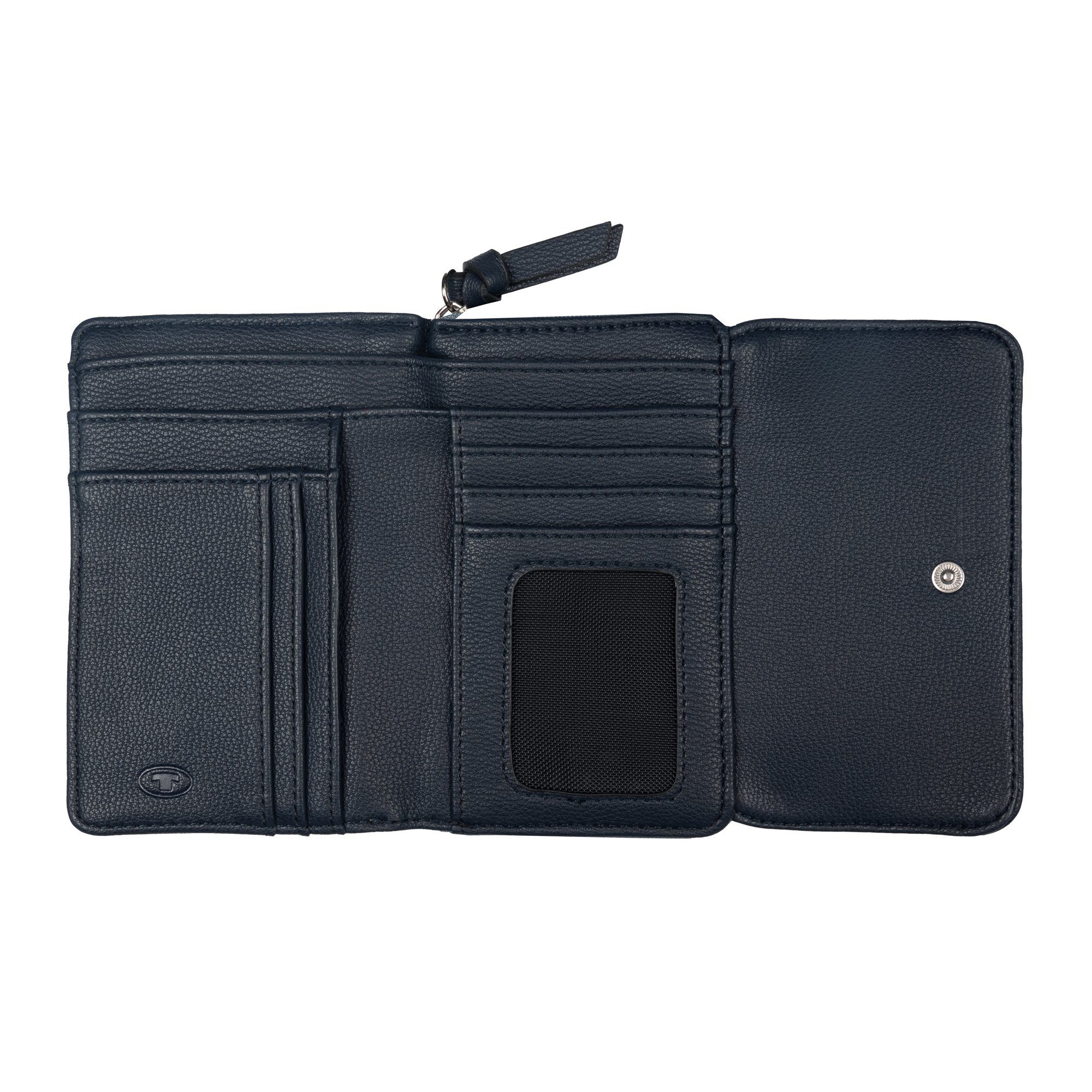 Tom Tailor Portemonnee Juna zacht nerf leerachtige materialen met glanzende metalen accessoires
