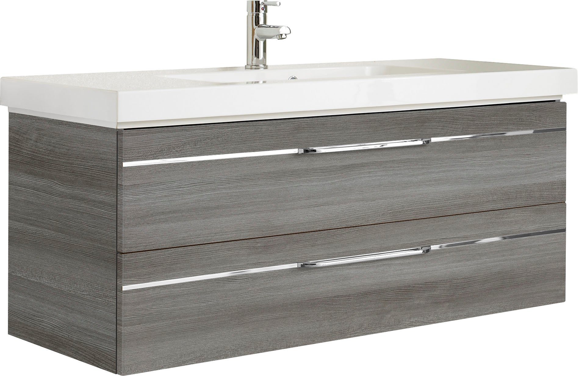Saphir Badkamerserie Balto sprint wastafelmeubel met mineraalmarmeren wastafel, 123 cm breed (1 stuk)