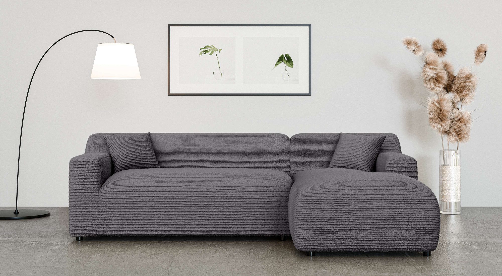 Home affaire Hoekbank LILLIANA designsofa, L-vorm met recamiere rechts/links bestelbaar