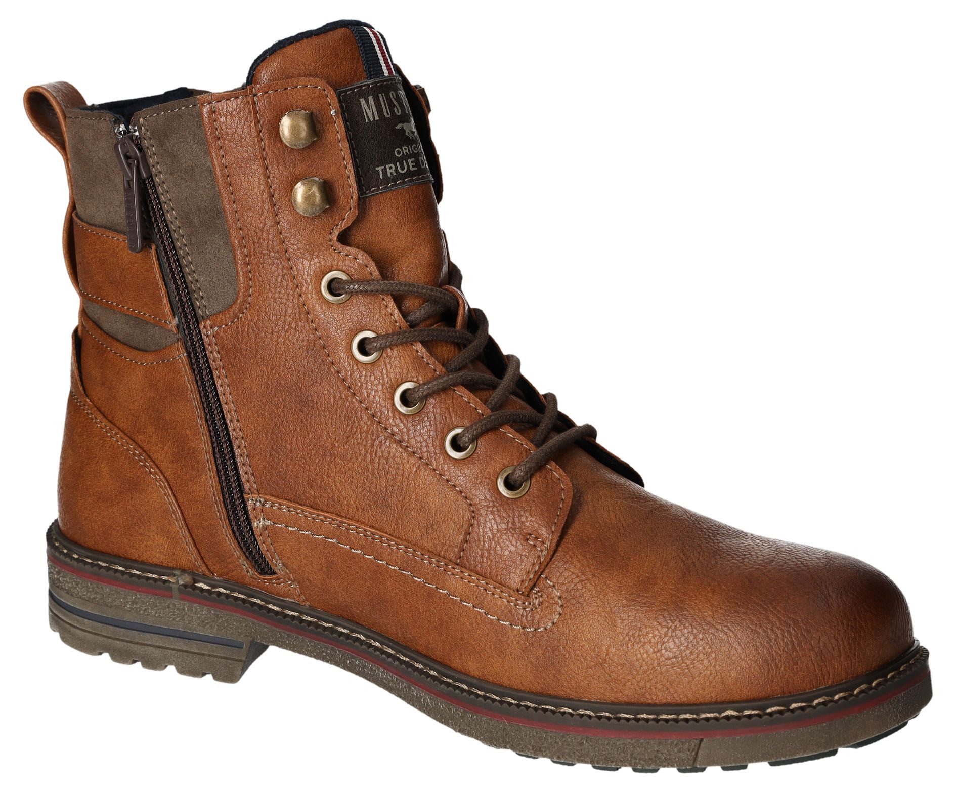 Mustang Shoes Veterschoenen Worker boots, herfst schoen, laarzen met aantrek lus