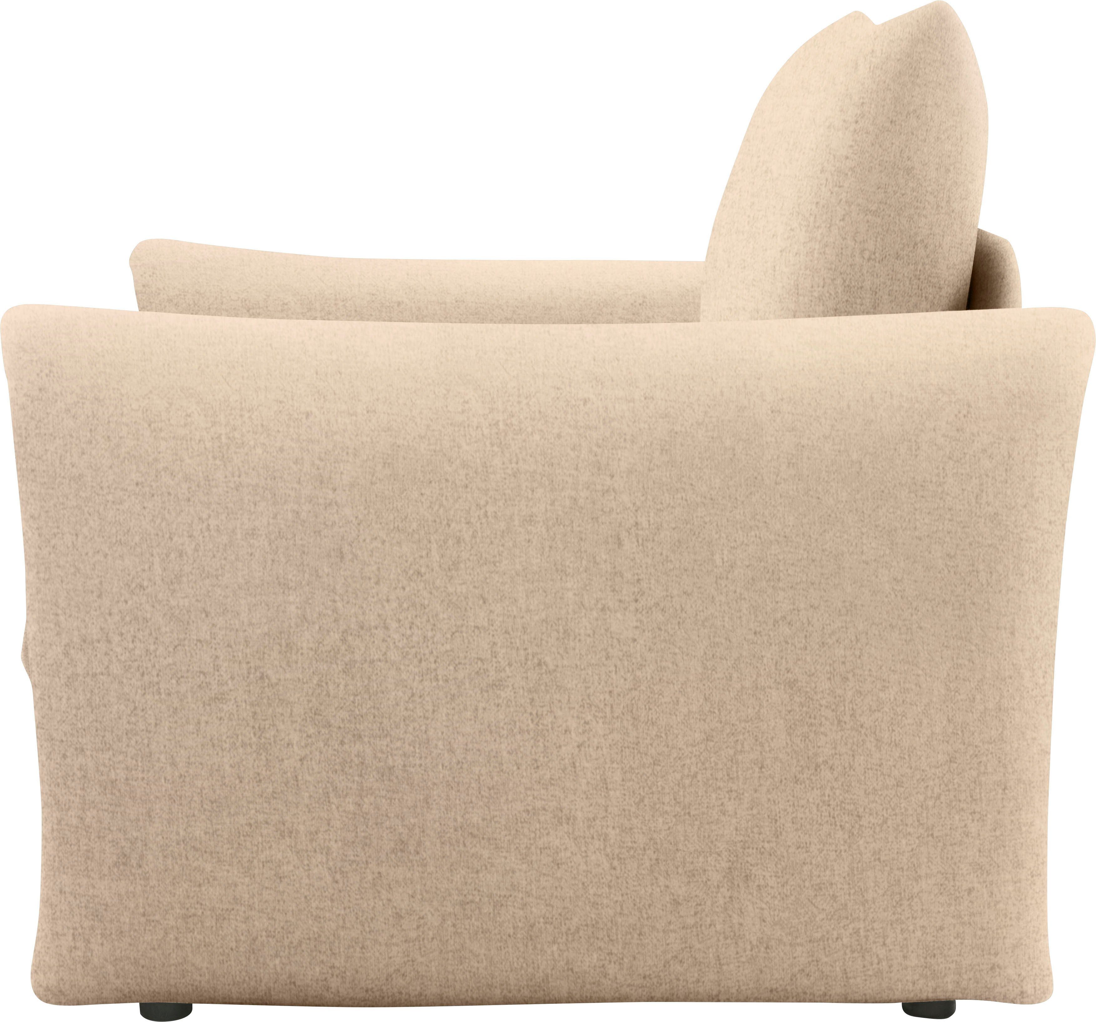 DOMO collection Fauteuil 700023 veelzijdig als lounge stoel, relaxligstoel en logeerbed Slaapfunctie, bonellvering, stabiele ligoppervlak ca. 70 x 195 cm