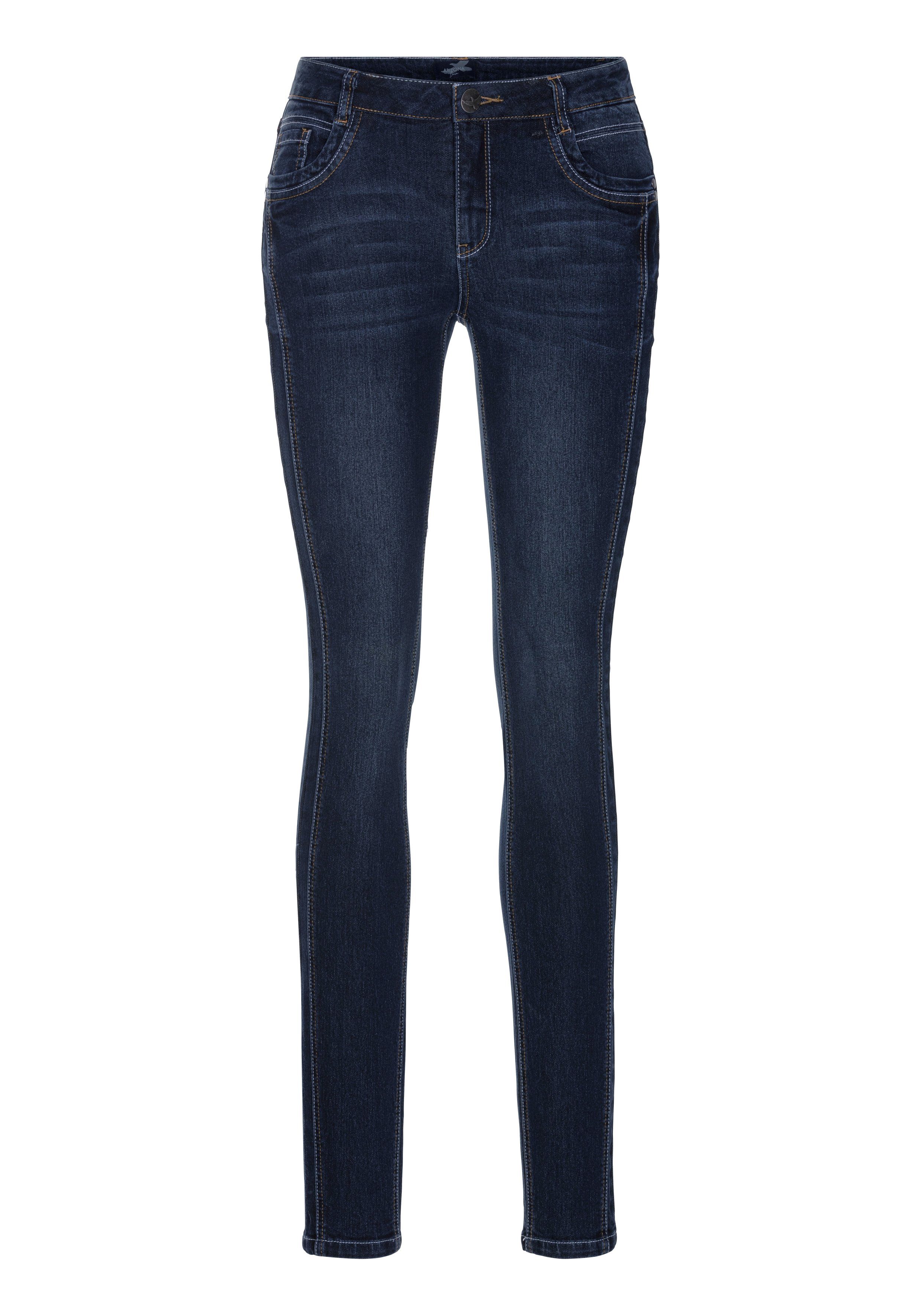 Arizona Skinny jeans normale taille, contrasterende details, used-wassing