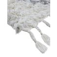 carpetfine hoogpolig vloerkleed eddy ook in vierkant model, met franje, woonkamer wit