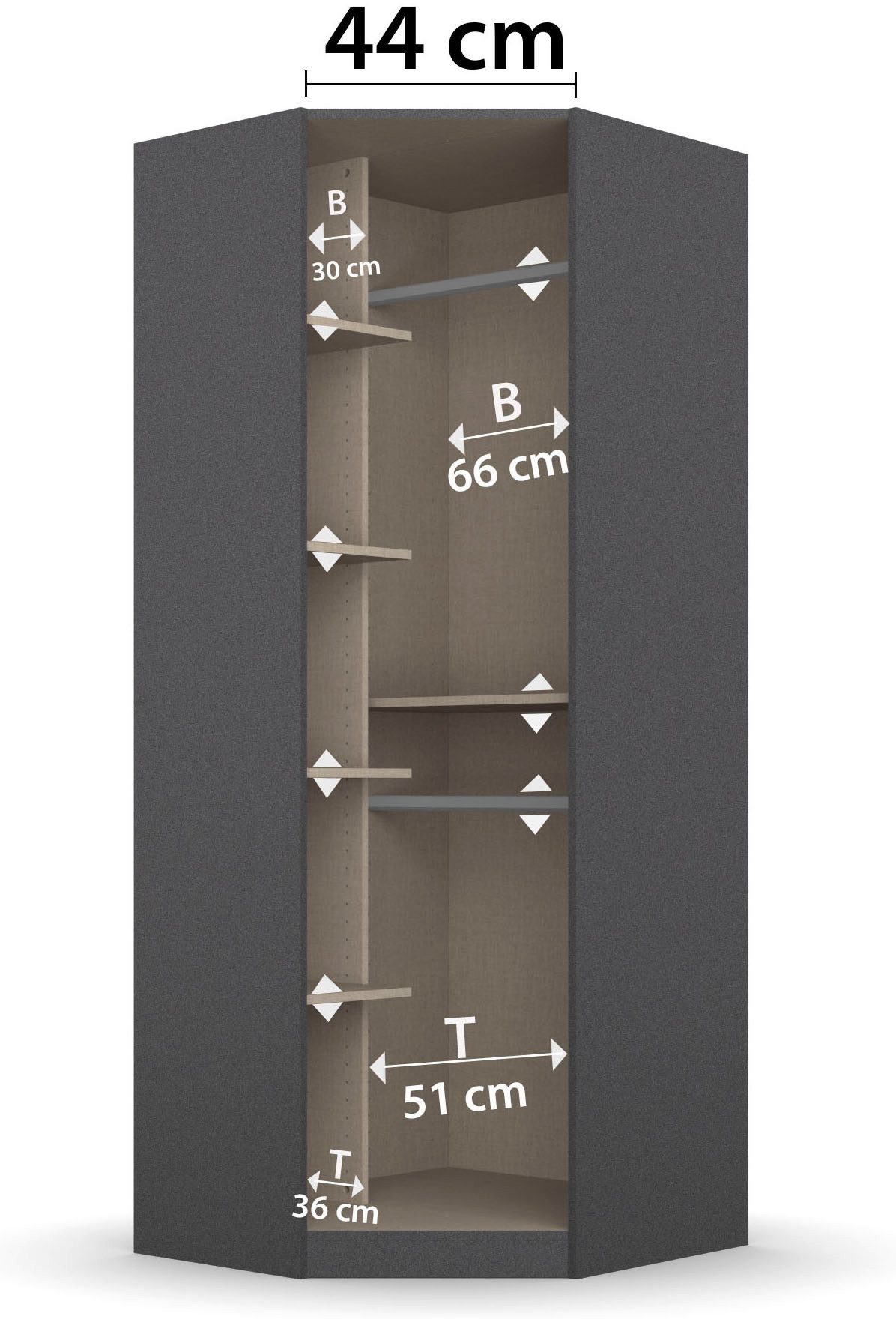 rauch Hoekkledingkast Holmes in industriële stijl