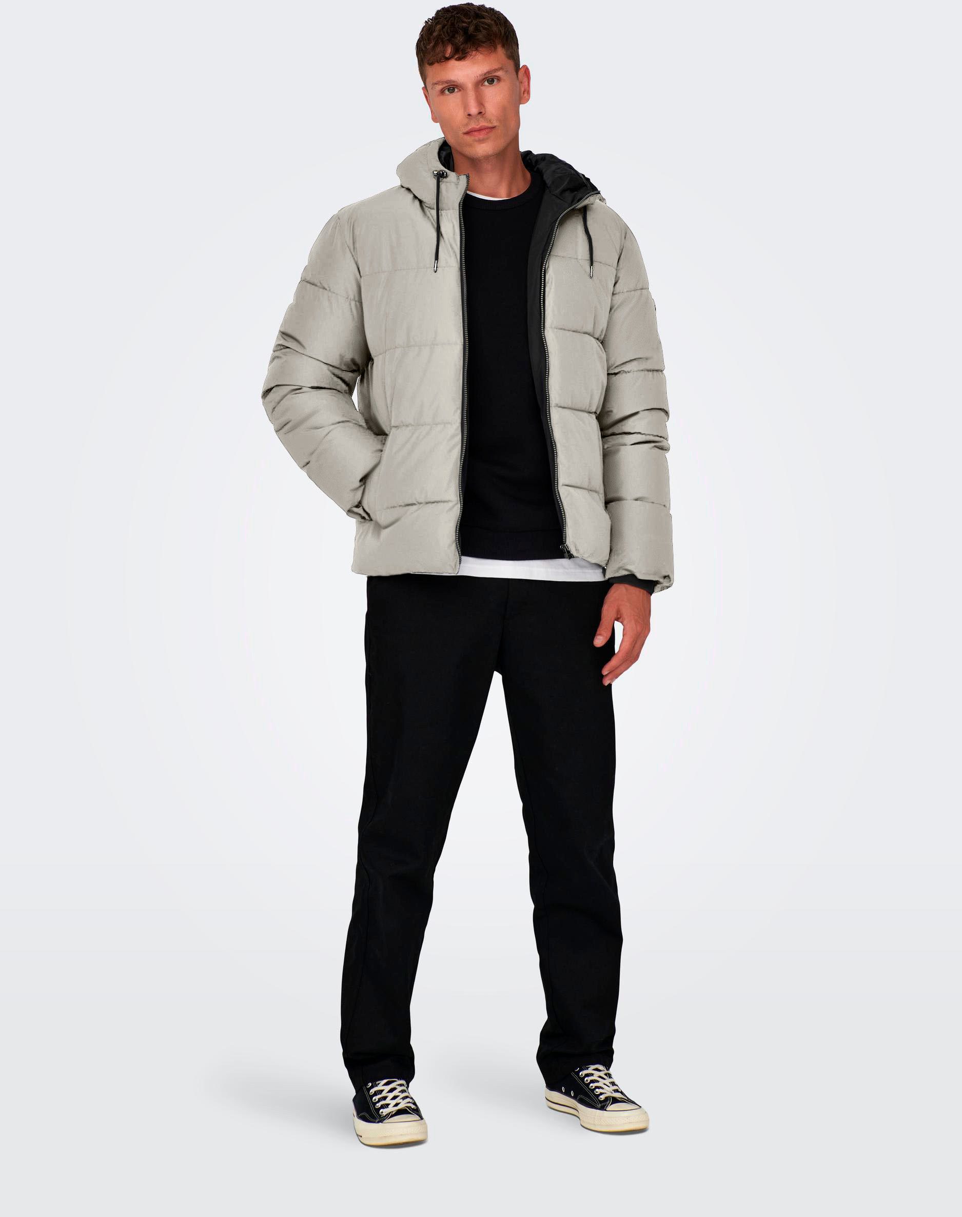 ONLY & SONS Gewatteerde jas ONSMARLON LIFE HOOD PUFFER JACKET OTW VD