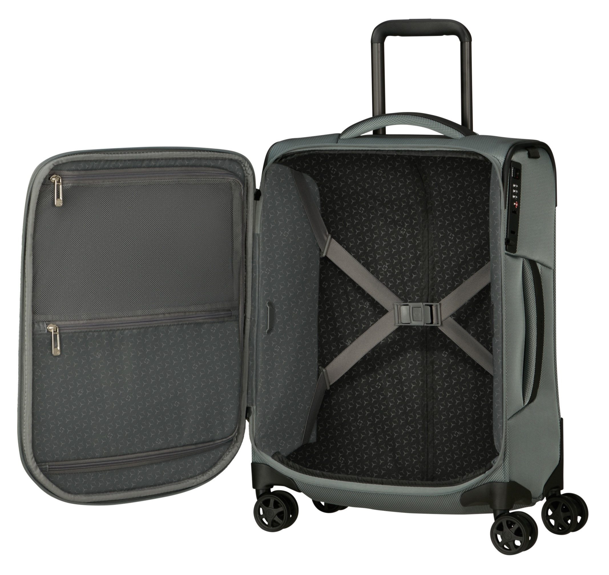 Samsonite Zachte bagage trolley RESPARK 55 Trolley reisbagage handbagage zachte koffer TSA-cijferslot