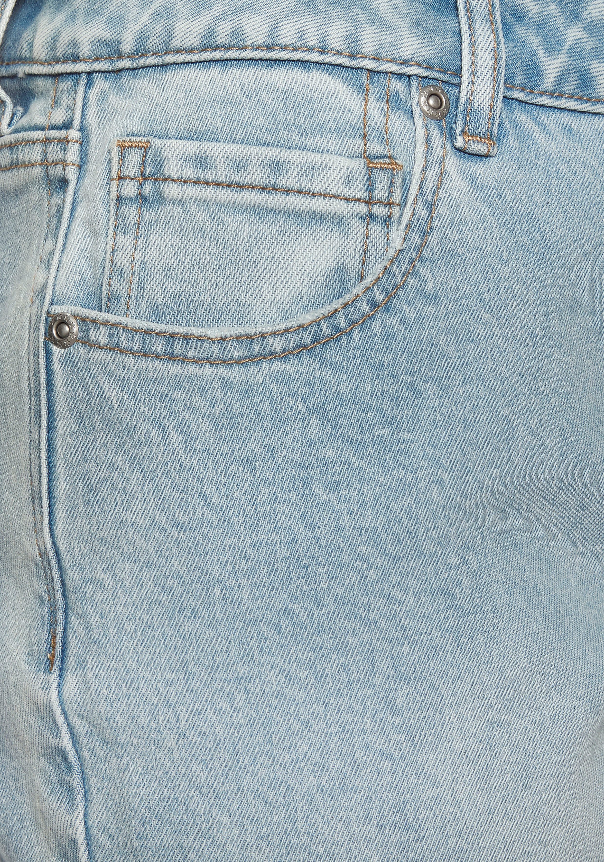 Lascana Mom jeans met hoge taille. elastische denimstof