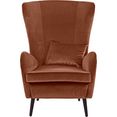 guido maria kretschmer homeliving fauteuil sallito de kleinere versie van "salla", in 6 stofkwaliteiten, fauteuil bxdxh: 76x85x109 cm, overtrekstof ook in luxe-microvezel in imitatiebont-look bruin