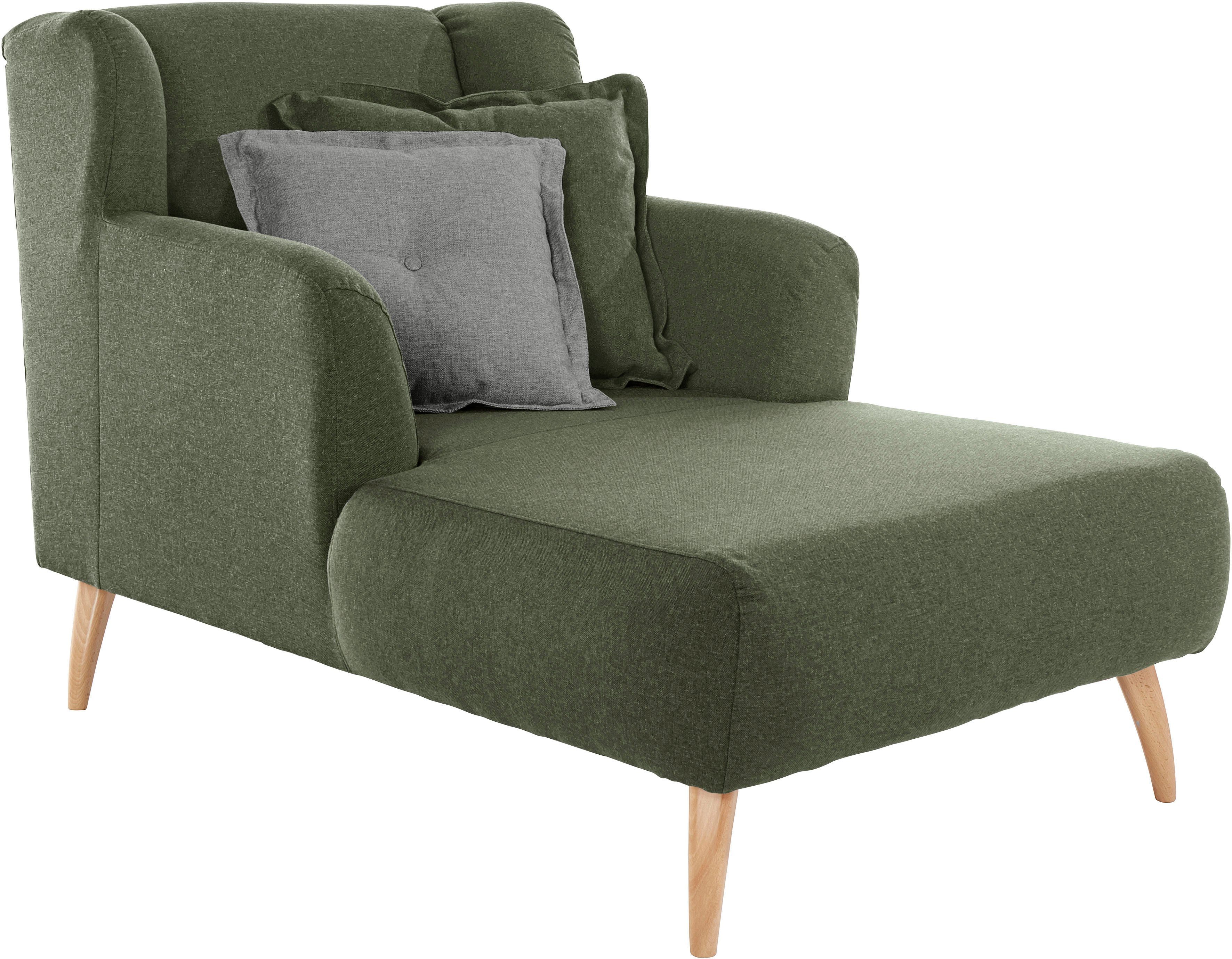 Home affaire Loveseat Baggio met houten voetjes